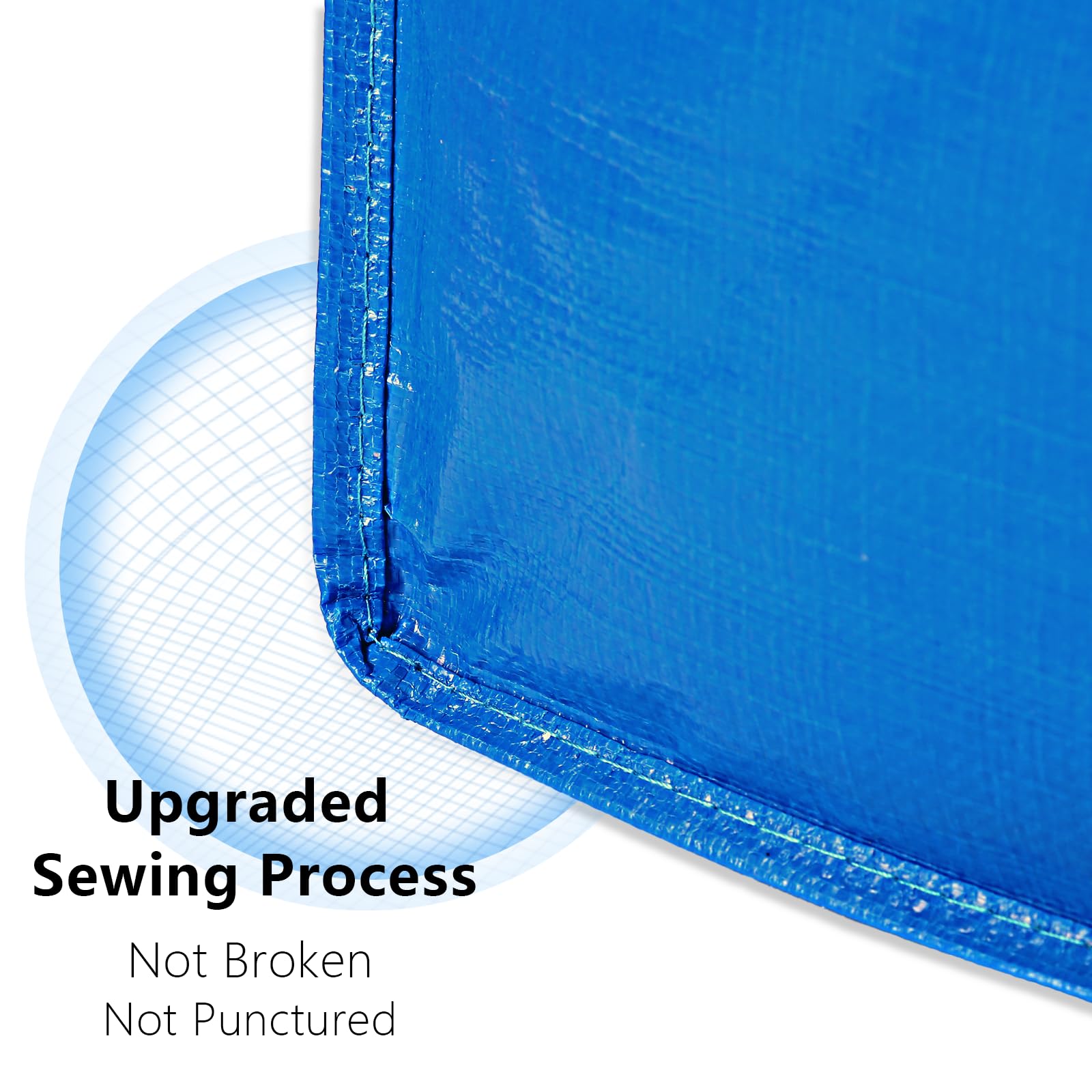 4 Pack Heavy Duty Extra Large Moving Bags Storage Tote - Strong Handles& Backpack Straps - Space Saving Storage Bags Alternative