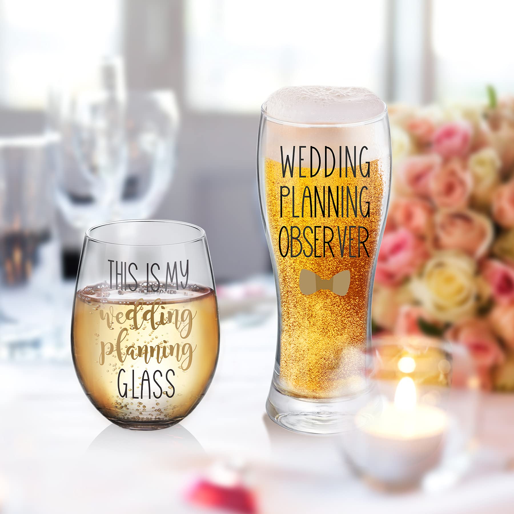 This Is My Wedding Planning Glass Set, Engagement Gift For Couples, Mr & Mrs Gift, Anniversary, Wedding Gift For Newlyweds, Brid