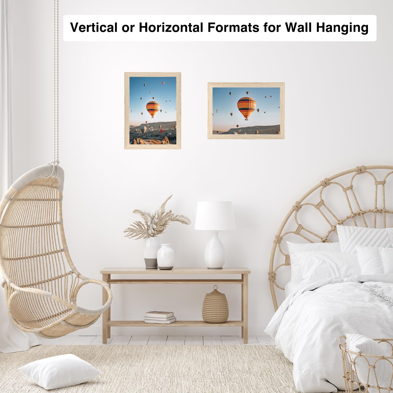 JCJMY 8x12 Picture Frame for Wall Hanging or Tabletop, Wall Mounting Horizontally or Vertically, 8 x 12 Wall Gallery Poster Phot