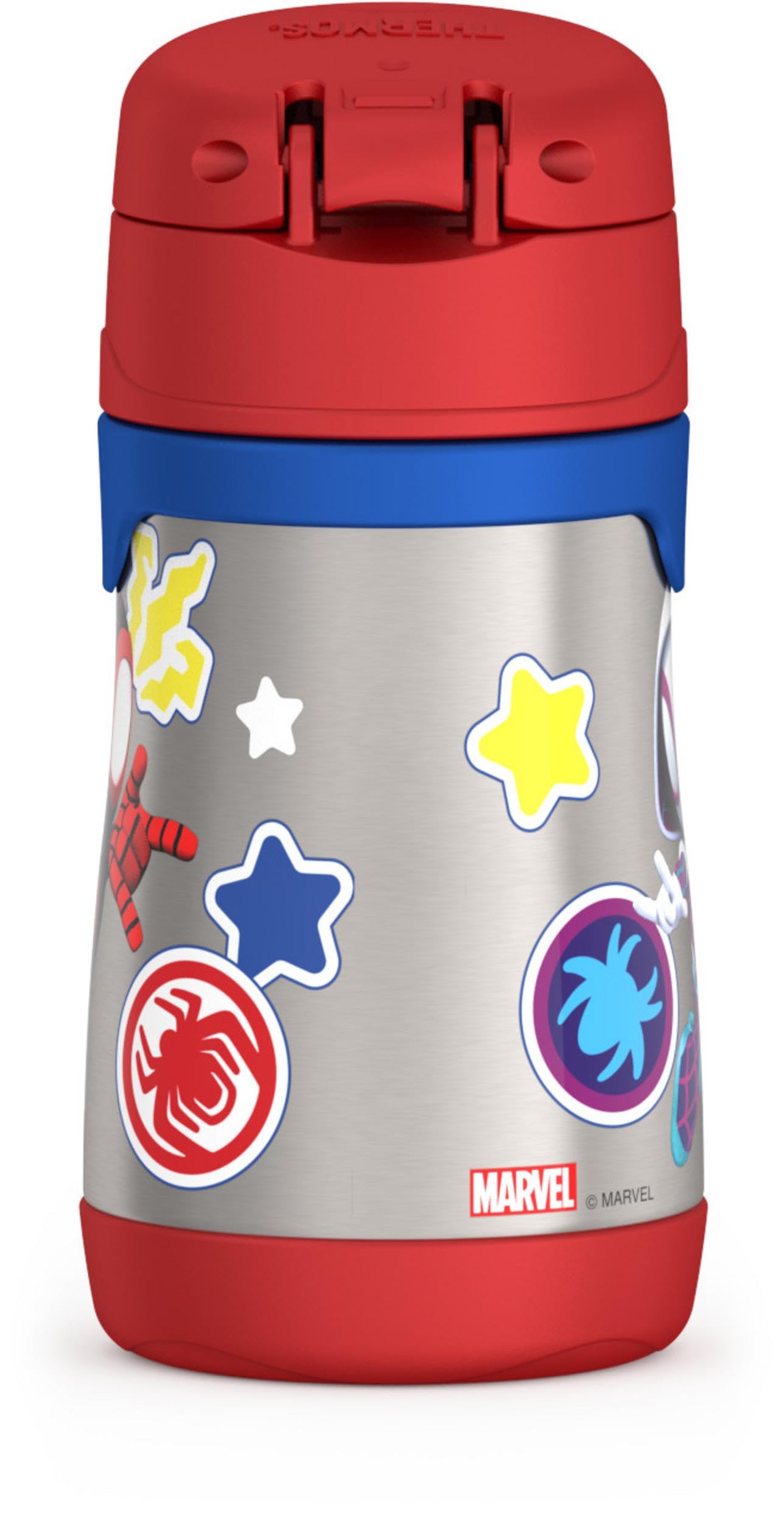 Thermos Vacuum Insulated Stainless Steel 10Oz Straw Bottle, Spidey And His Amazing