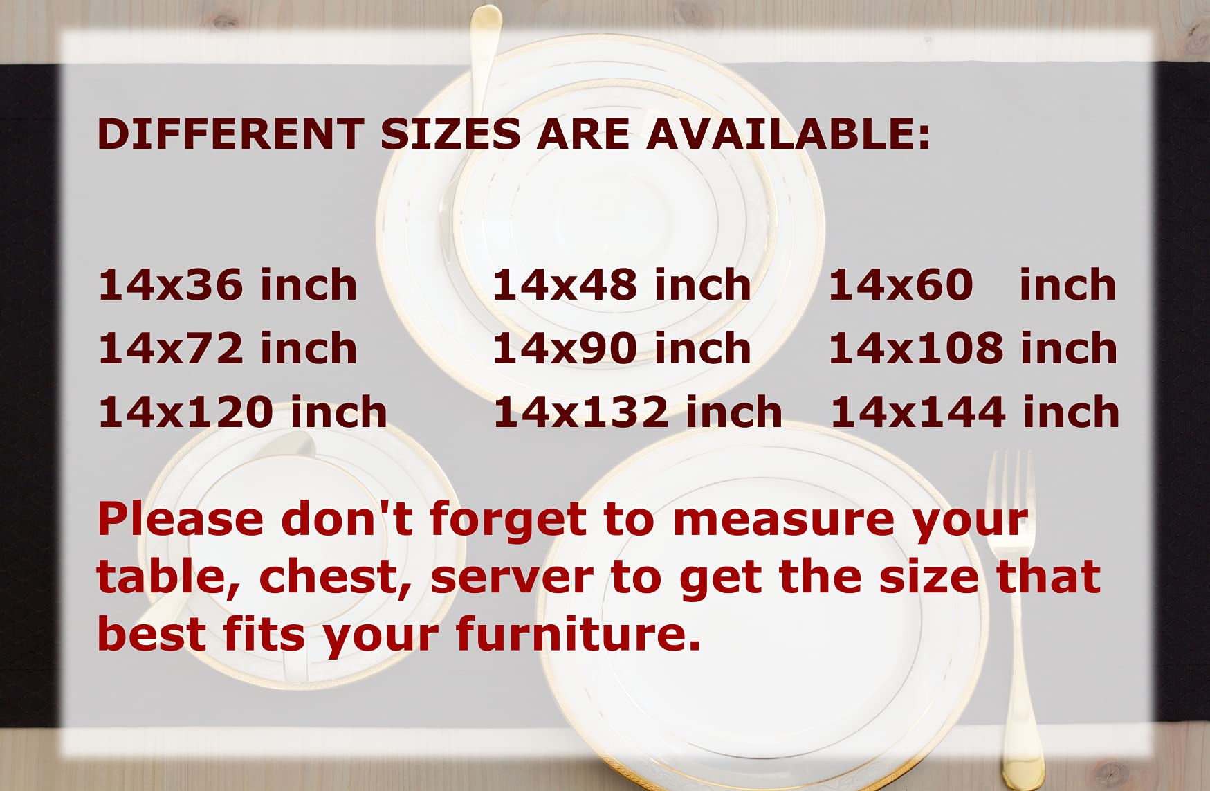 Black Table Runner 48 Inch, Waterproof Dresser Scarf, Outdoor Coffee Table Runner, Elegant Dining Table Runners For Fiesta, Dinn