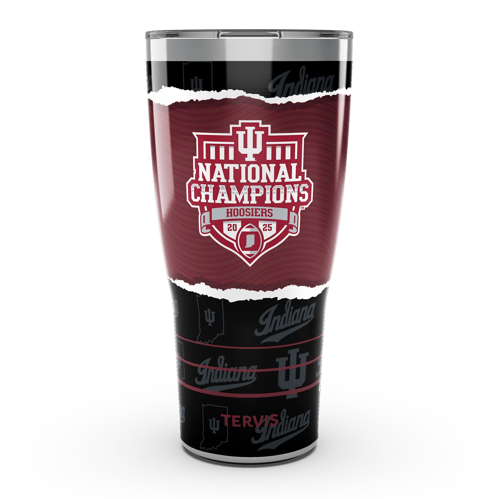 Tervis Traveler Indiana Hoosiers - 2025 NCAA College Football National Champions Made in USA Double Walled Insulated Tumbler Tra