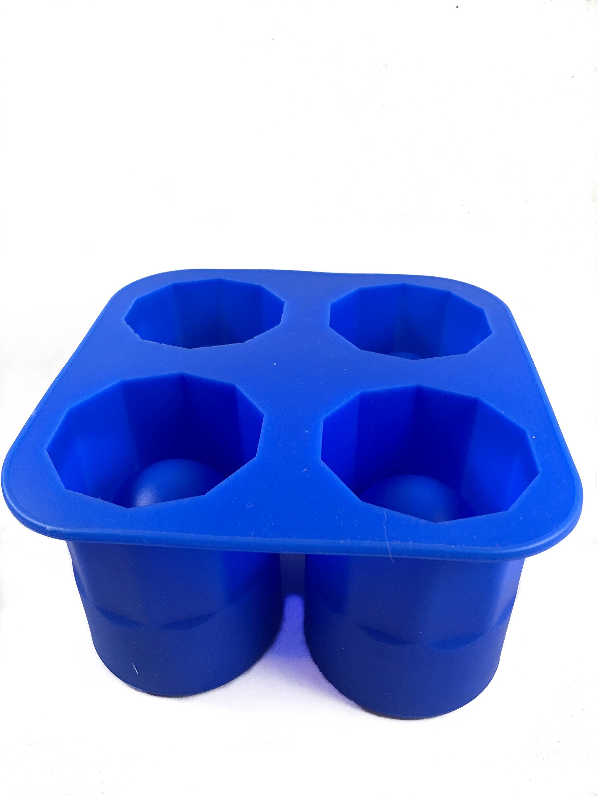 Momentum Brands Silicone Ice Tray Mold, Makes 4 Shot Glasses Out Of Ice
