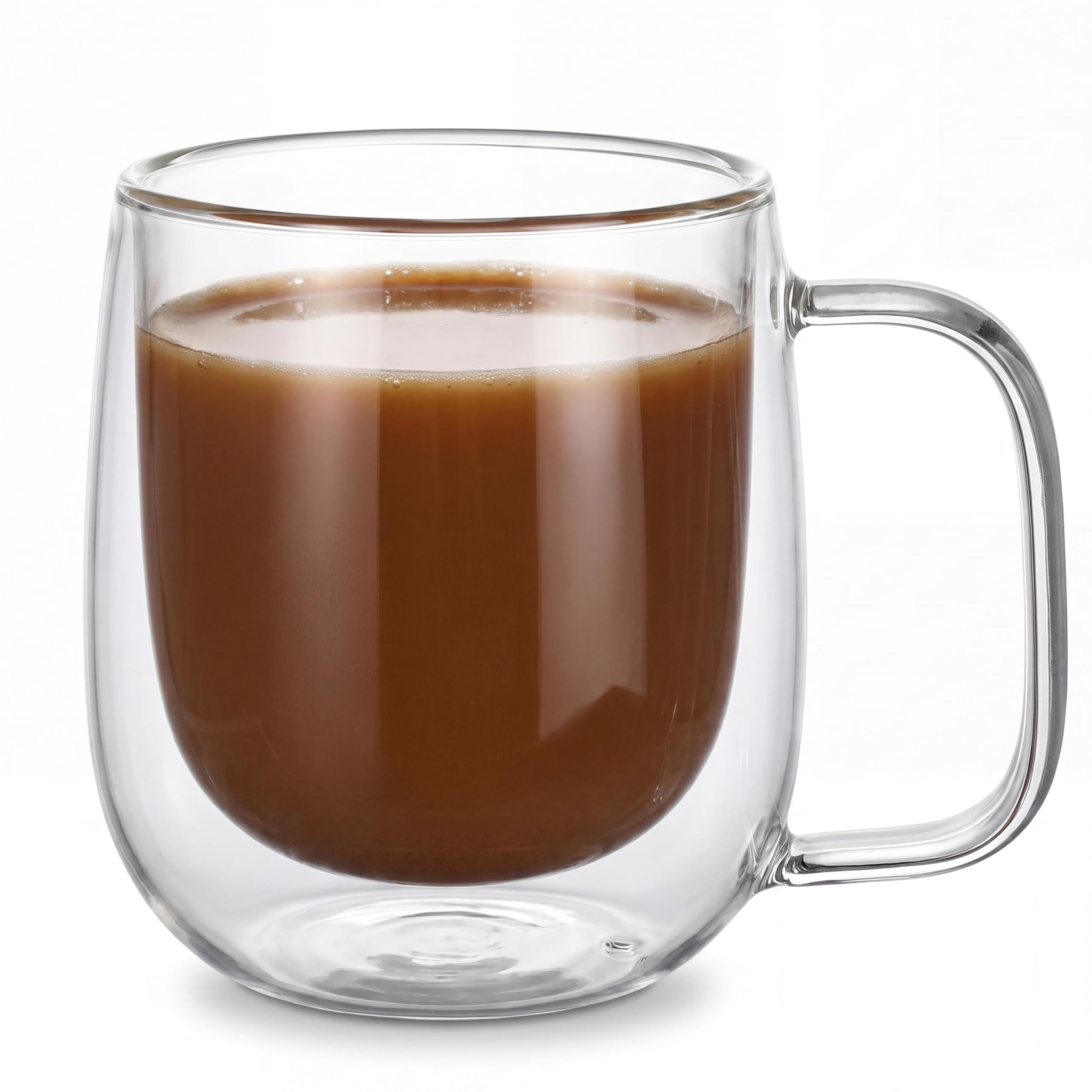 Little World 8.5 oz Double Wall Glass Coffee Mug with Handle, Set of 1