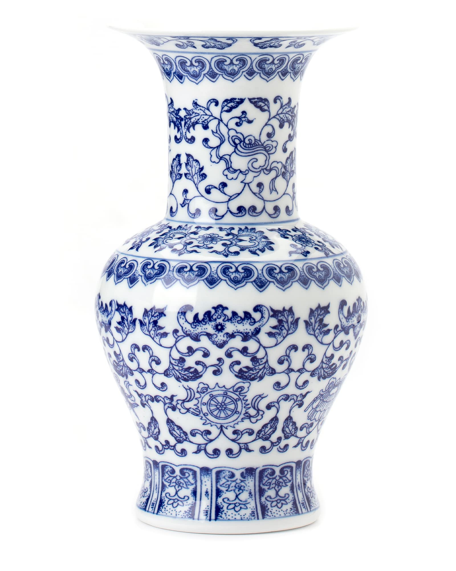 GaLouRo Blue and White Vase, Blue Vase, Chinoiserie Vase, Blue and White Ginger Jar Vase for Home Decor, Blue and White Porcelai
