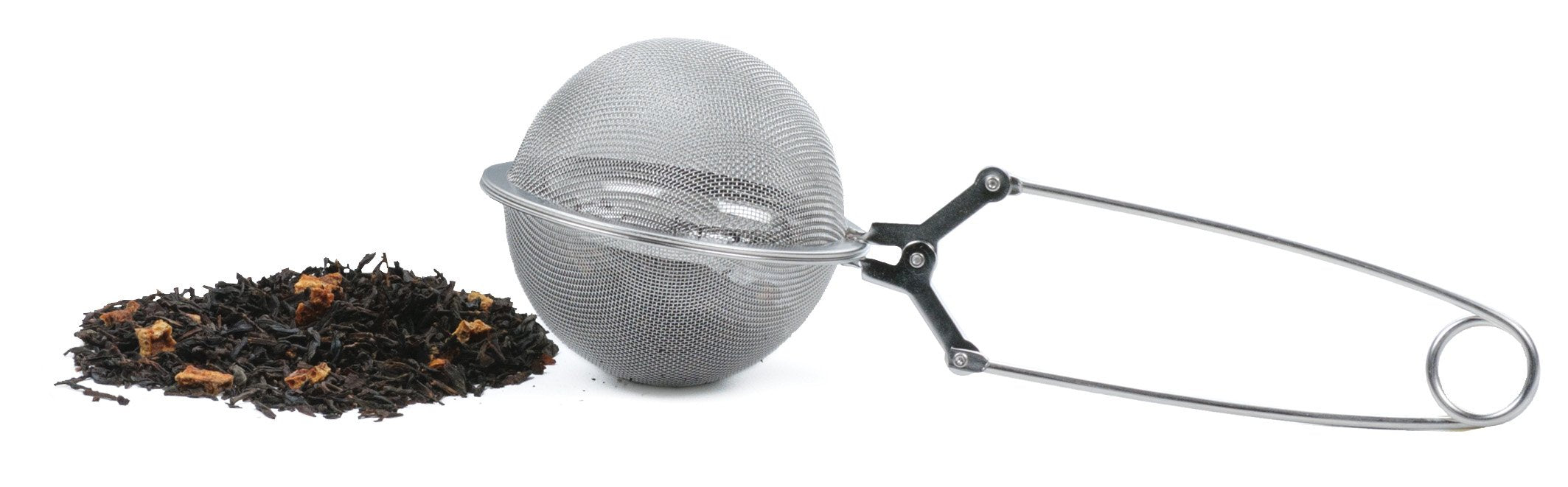 Rsvp International Endurance Collection Loose Tea Infuser Spoon, 18/8 Stainless Steel, Dishwasher Safe, 6-1/2'', Large Mesh, 2.5