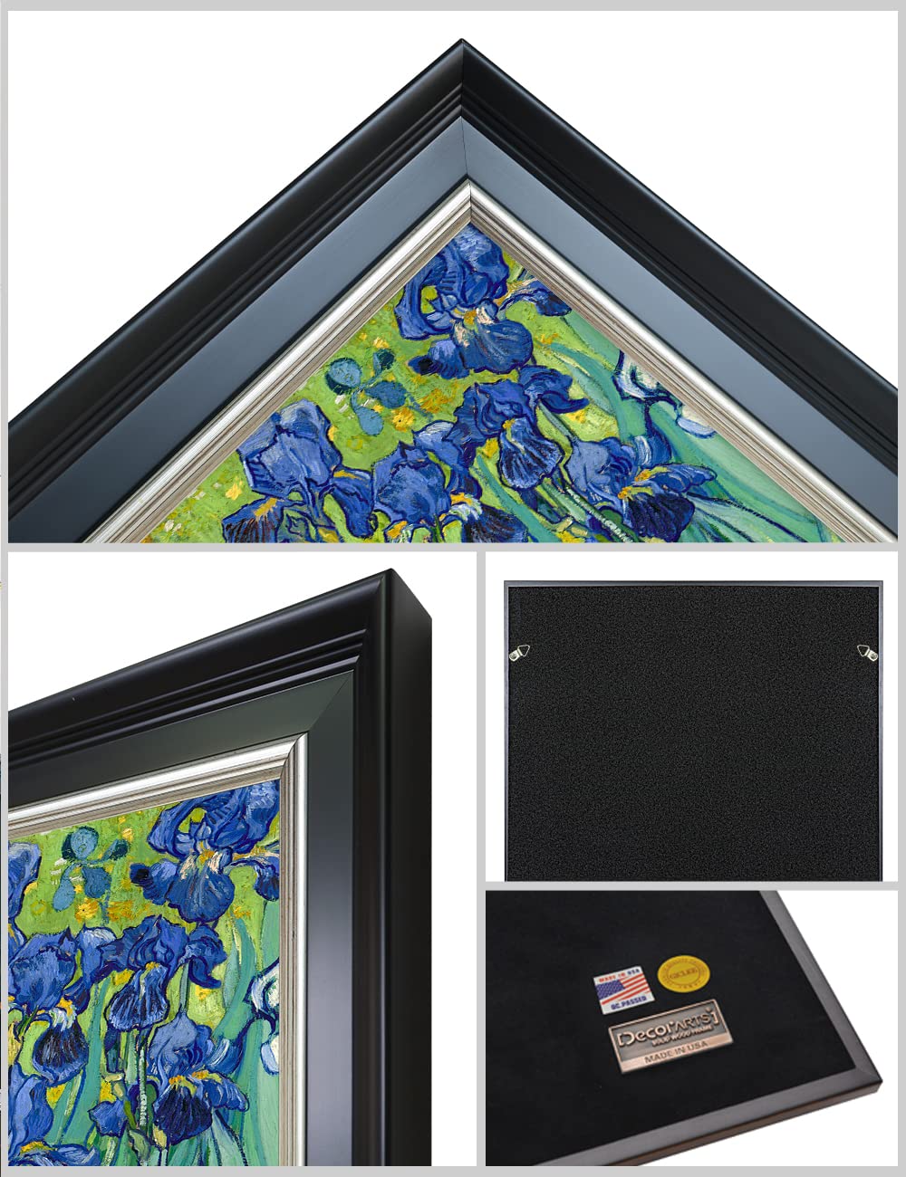 Decorarts - Irises In The Garden By Vincent Van Gogh. Giclee Print Art Reproduction With Matching Solid Wood Frame In Classical