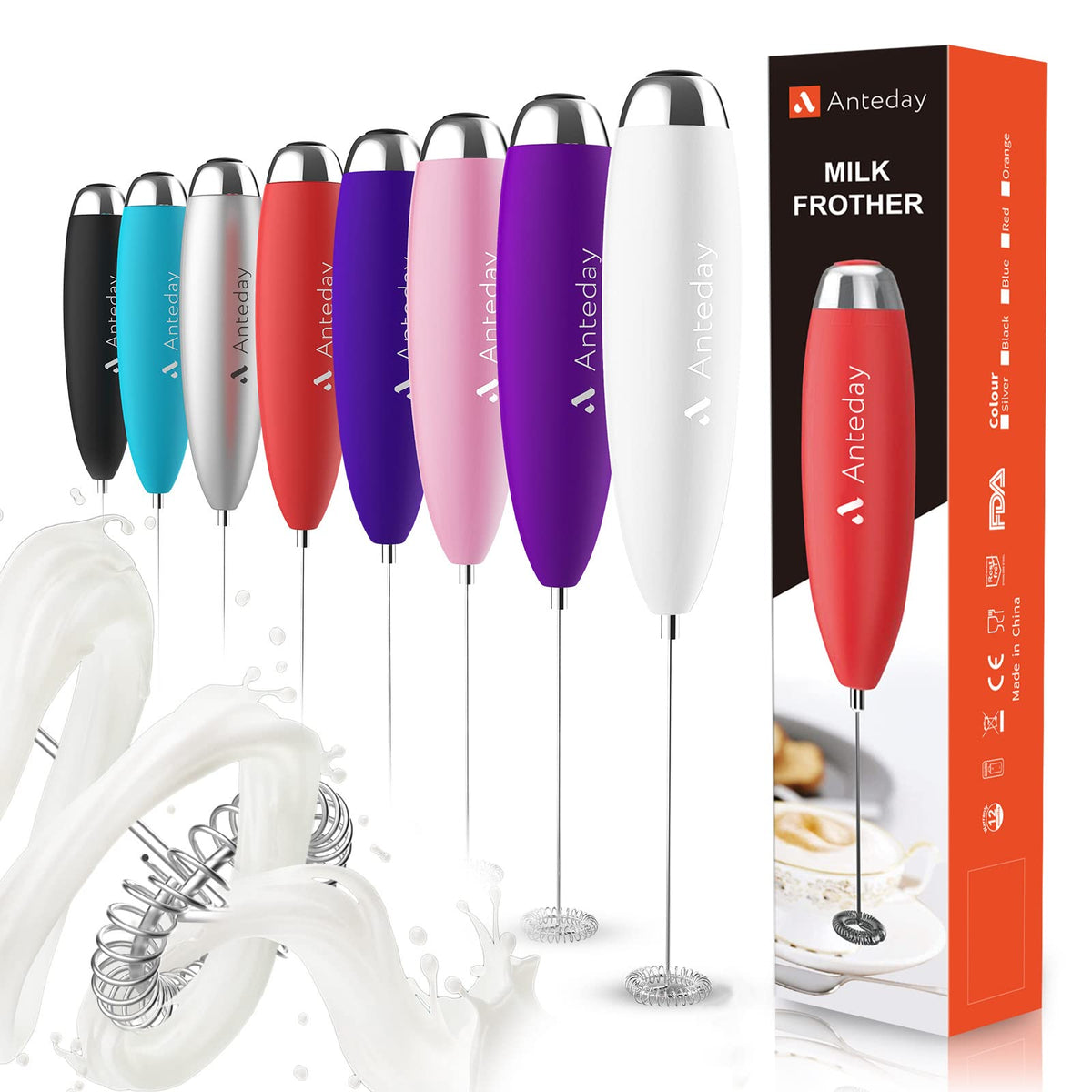 Milk Frother, Electric Whisk, Matcha Whisk, Upgraded Matcha Whisk Drink Mixer Electric Mini Whisk Hand Frother Mini Foamer Coffe