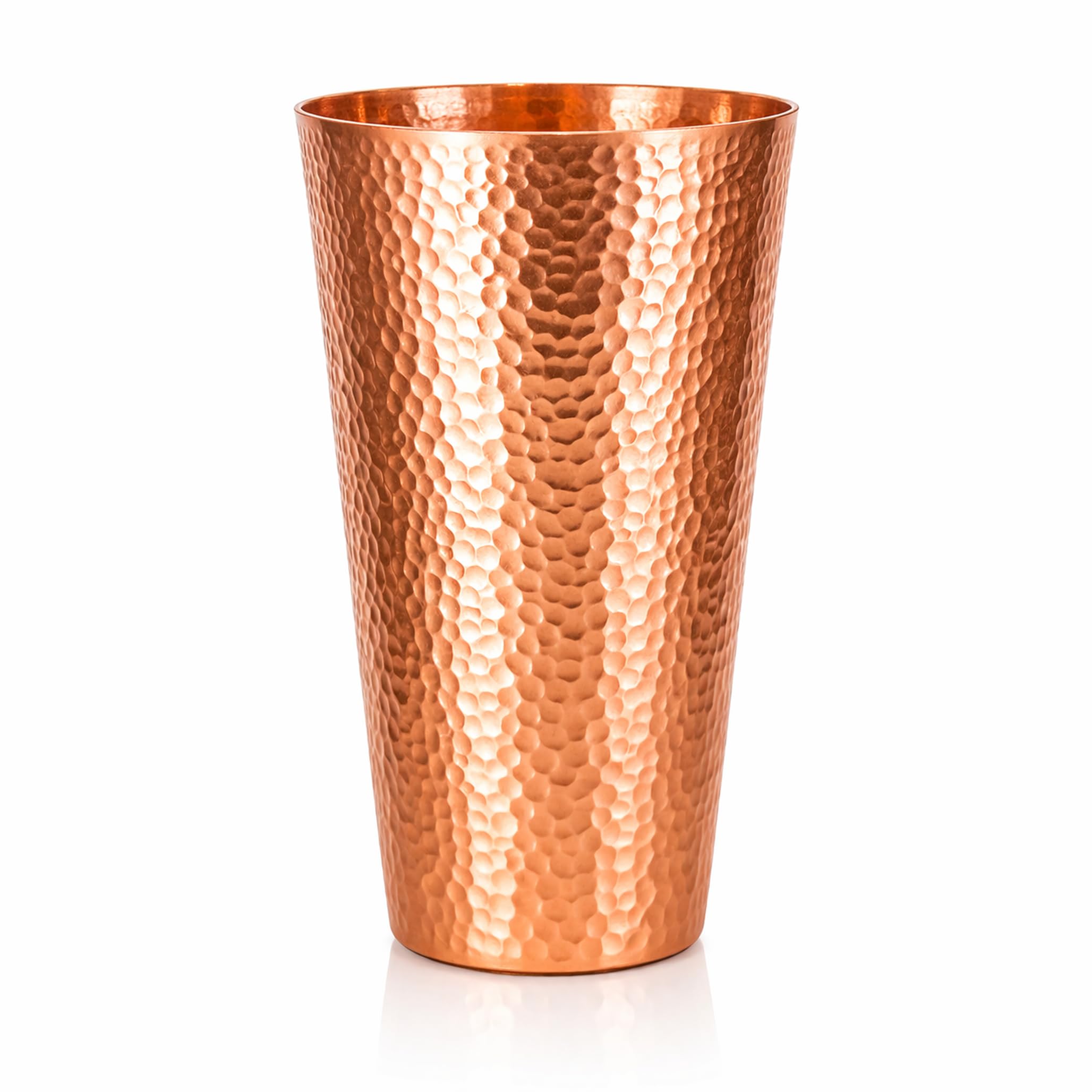 100% Pure Copper Cup for Drinking, 18.6 oz Hand Hammered Copper Tumbler