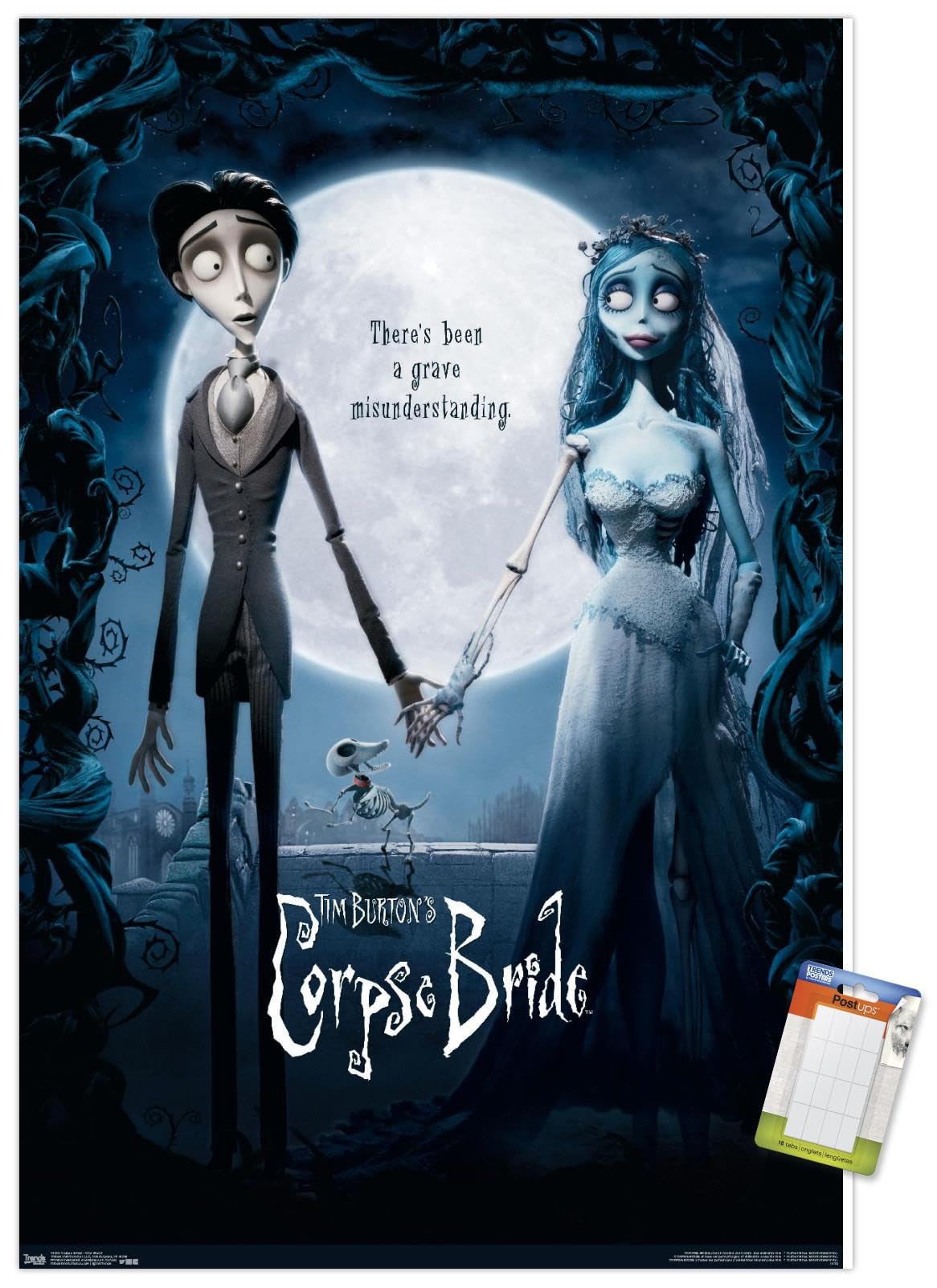 Trends International Tim Burton'S The Corpse Bride - One Sheet Wall Poster, 22.37'' X 34.00'', Poster & Mount Bundle