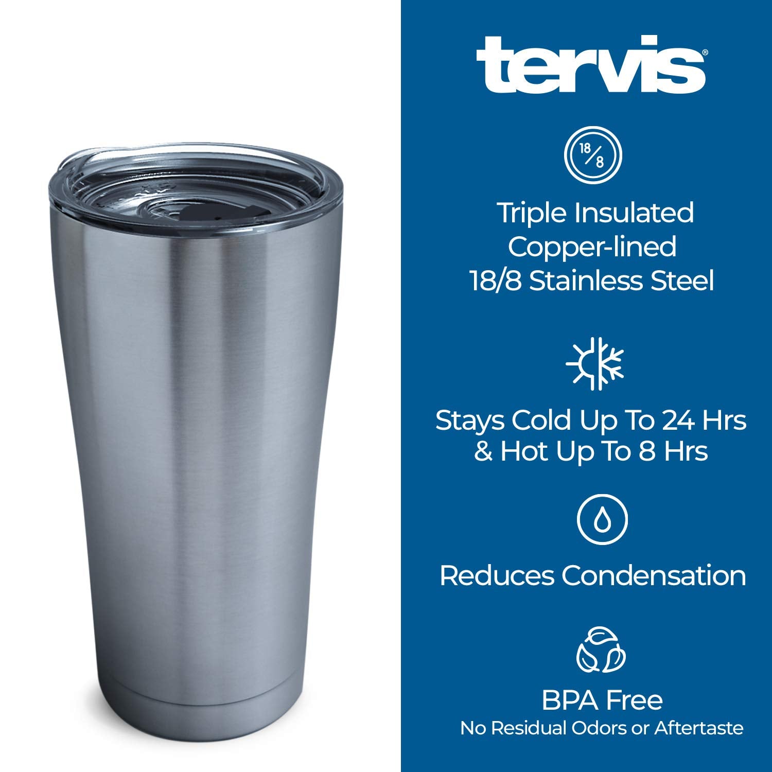 Tervis Campfire Triple Walled Insulated Tumbler Travel Cup Keeps Drinks Cold & Hot, 20Oz Legacy, Stainless Steel