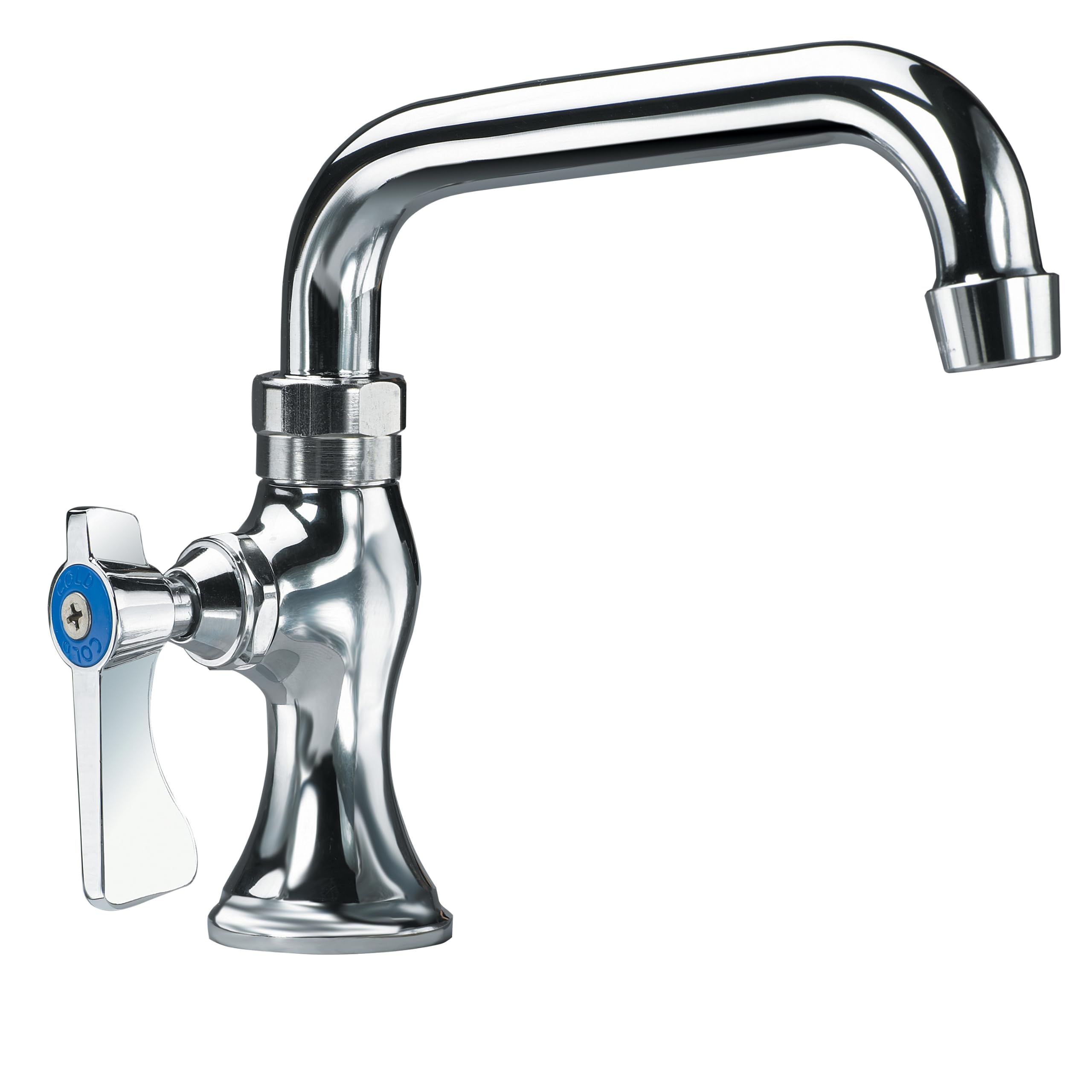 Krowne 16-109L Krowne Silver Series Single Pantry Faucet, Deck Mount, 12 Swing spout, 1/2 NPS Male inlets, fits 3/4 Hole 1/4 NPT