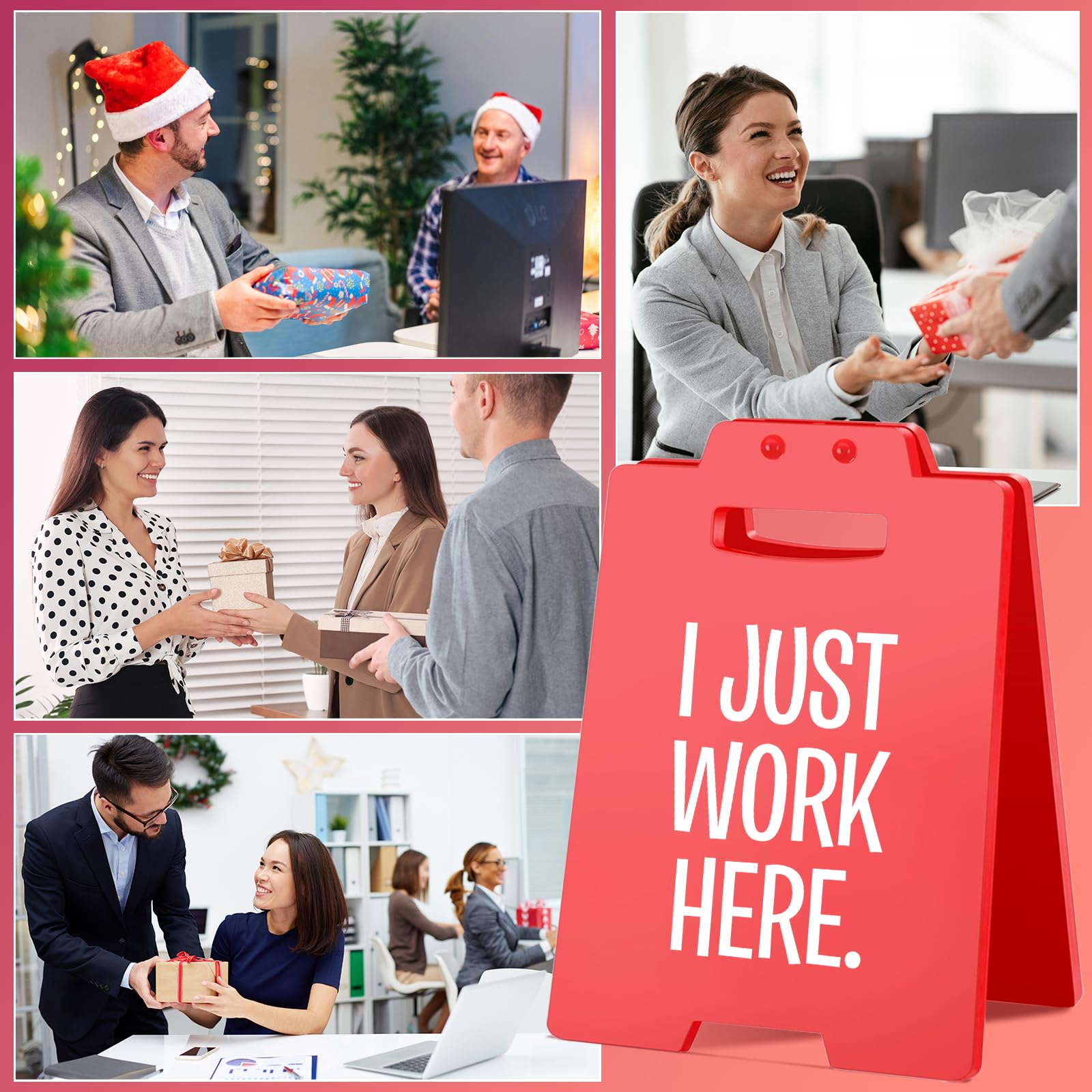 Funny Desk Sign | Cute Office Cubicl Decor | I Just Work Here | Humorous Gift for Coworkers, Boss, Manager, or Just for Yourself