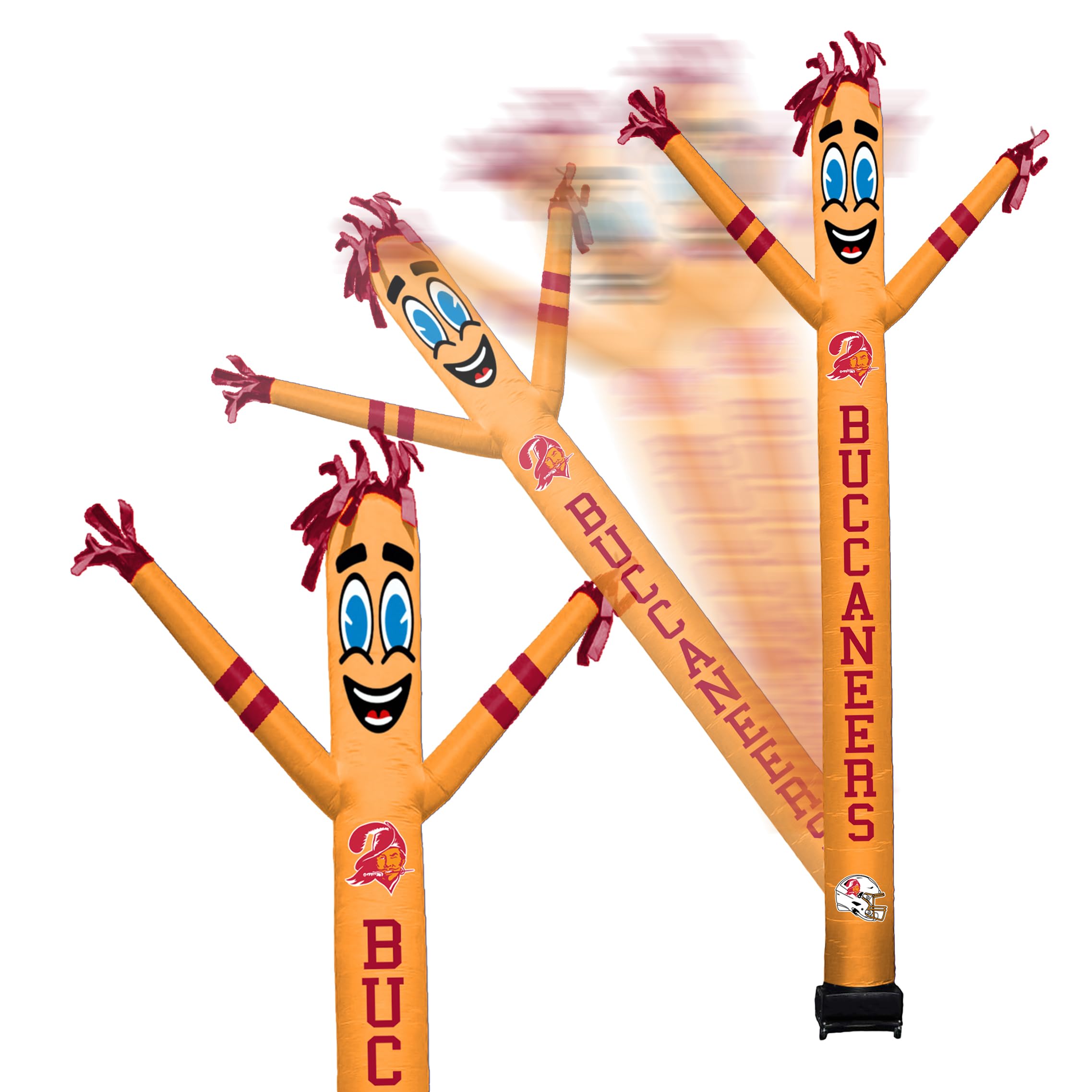 Sporticulture NFL Tampa Bay Buccaneers Inflatable Crazy Sports Fan-Retro with LED Lights & Built-in Blower Air Wacky Dancers Bal