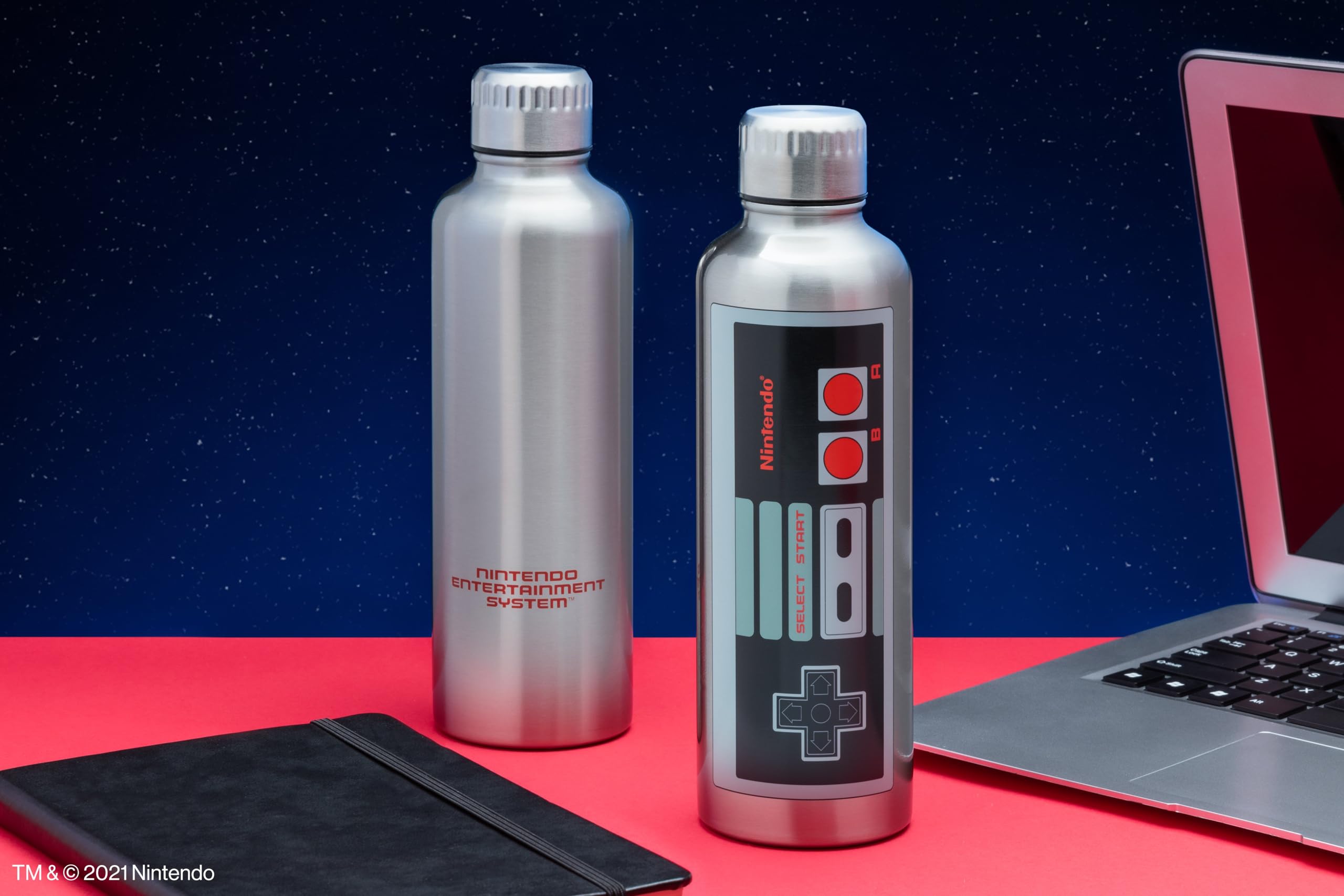 Paladone Nes Metal Water Bottle, Regular, Multicolor