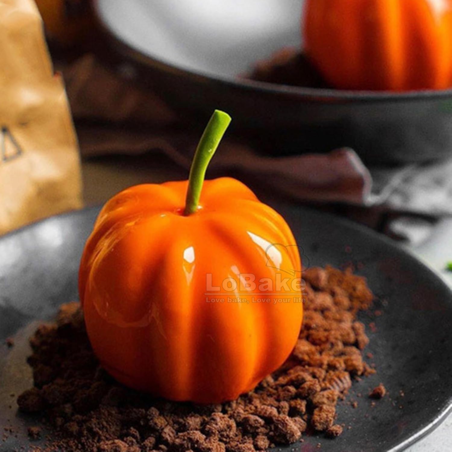 10Pcs Various Half Ball Pumpkin Grape Vollyball Shell Aluminium Tart Mould Jelly Pudding Cup Cupcake Mold Baking Tools (R13 Smal
