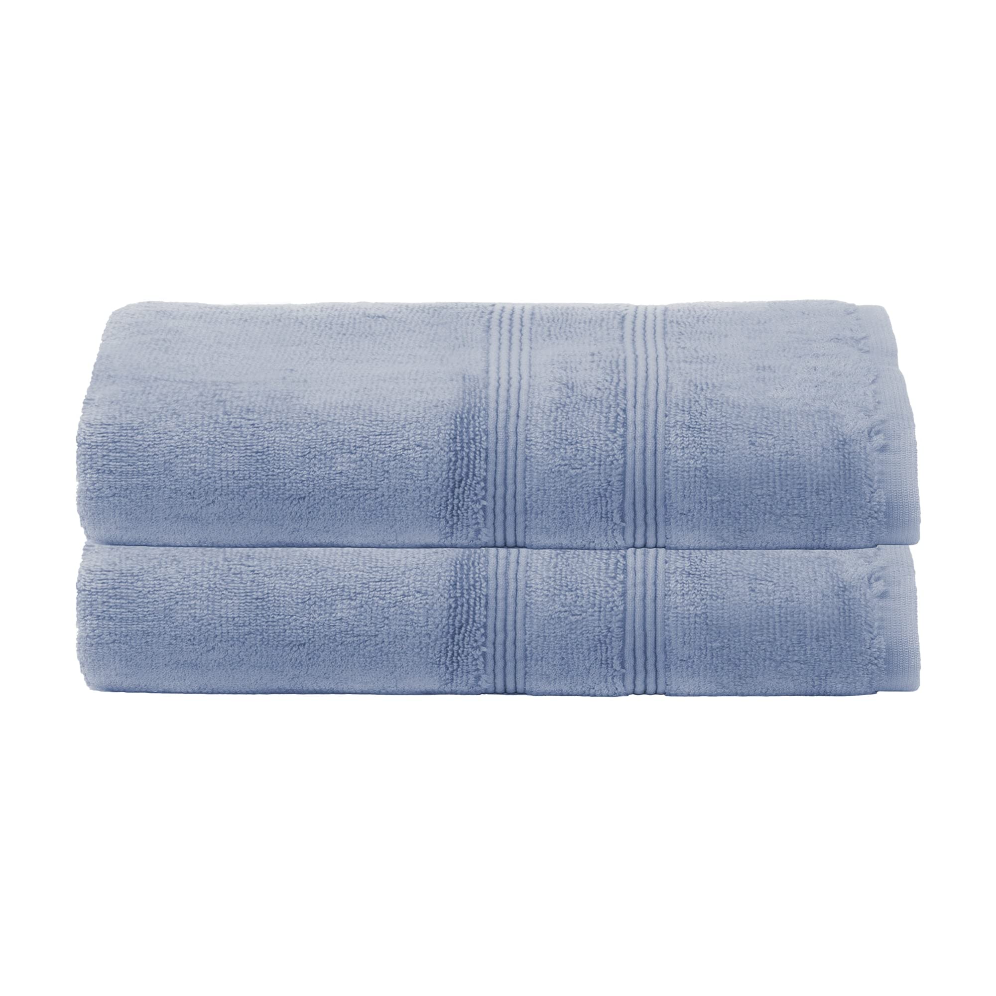 Mosobam 700 Gsm Hotel Luxury Hand Towels 16X30, Set Of 2, Allure Blue, Turkish Hand Towels, Viscose Made From Bamboo - Turkish C