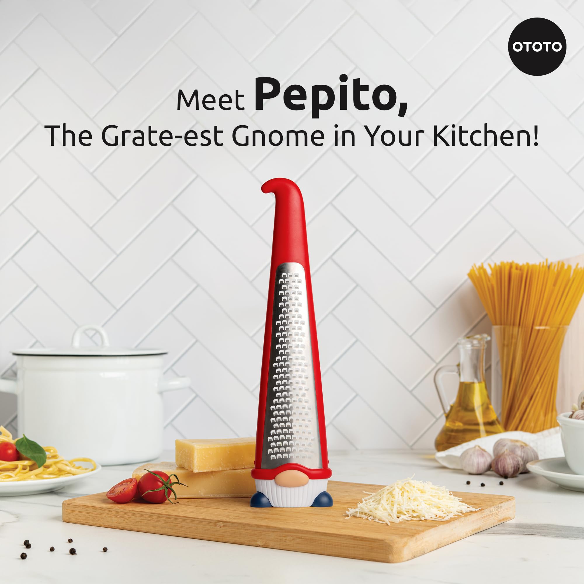 OTOTO Grater - Stainless Steel, BPA Free, Dishwasher Safe, Fun Kitchen Gadget, Vegetable Shredder, Cute Kitchen Gifts & Accessor