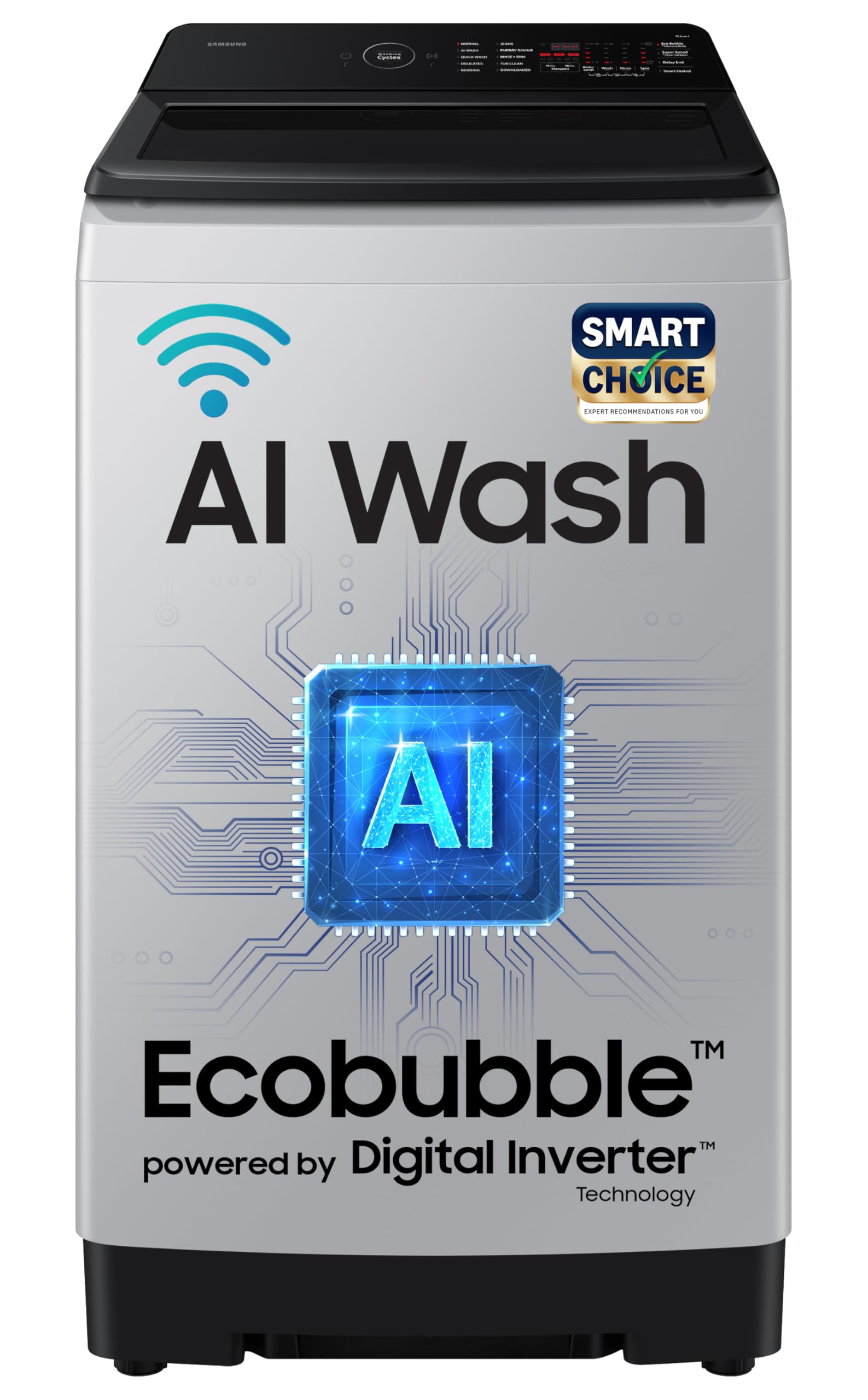 Samsung Smart Choice 10 Kg, 5 Star, Ai Wash, Ai Energy Mode, WiFi, Ecobubble, Ai Vrt+, Soft Closing Door, Digital Inverter, Ful
