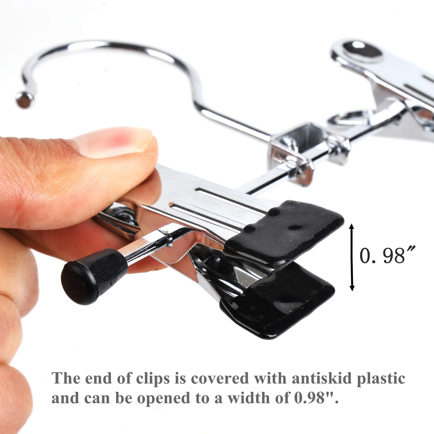 Amber Home 20 Pack 6'' Metal Boots Hangers With 2 Adjustable Clips, Portable Multifunctional Hangers Space Saving For Socks Hats