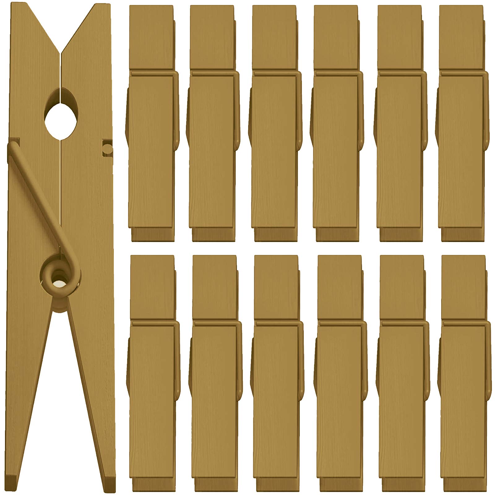 Anjuu 50Pcs Colorful Clothespins Natural Wooden Colored Clothespins, Photo Paper Peg Pin Craft Spring Clips For Home Arts Crafts