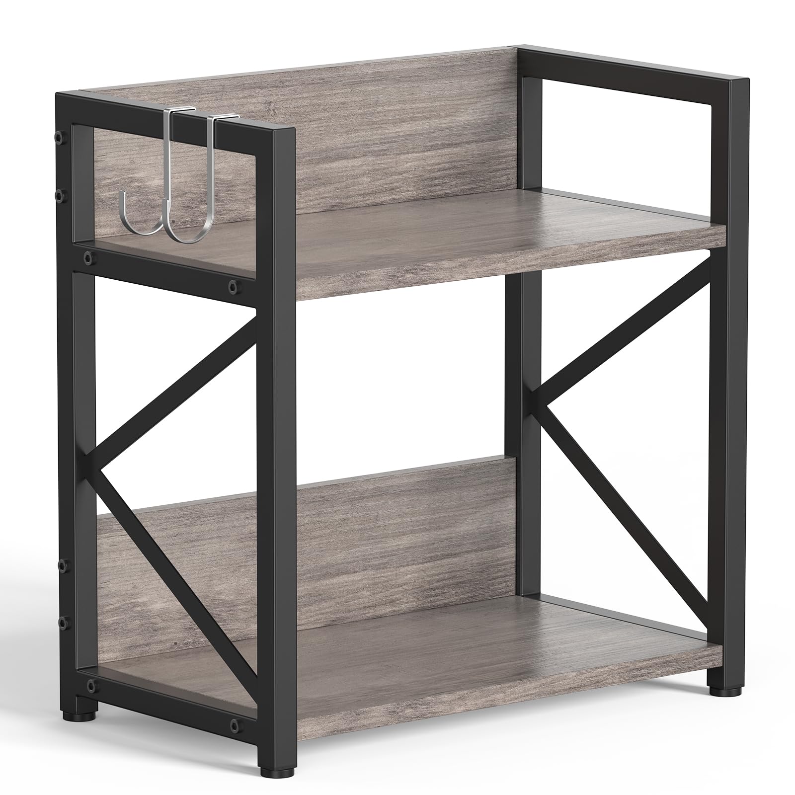 RUILALIFE Spice-Rack-Organizer-Shelf for Kitchen Counter, 2 Tiers Coffee Bar Station Organizer for Countertop,Space Saving Desk 