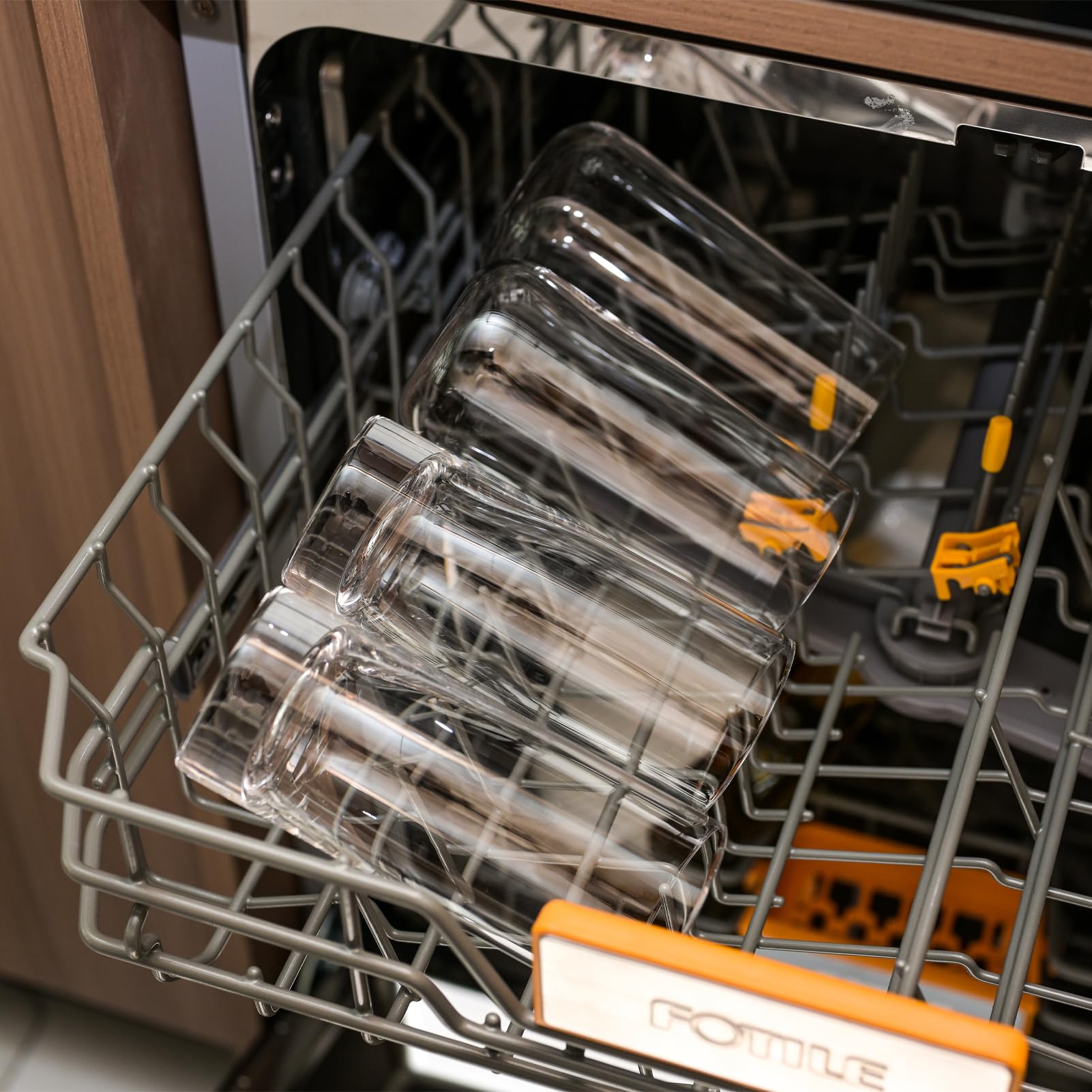 Wlasss Water Glasses Set of 6, 17.5oz Large Drinking Glasses, Clear Crystal Lightweight Glass cups, Glassware Set for Juice,Iced
