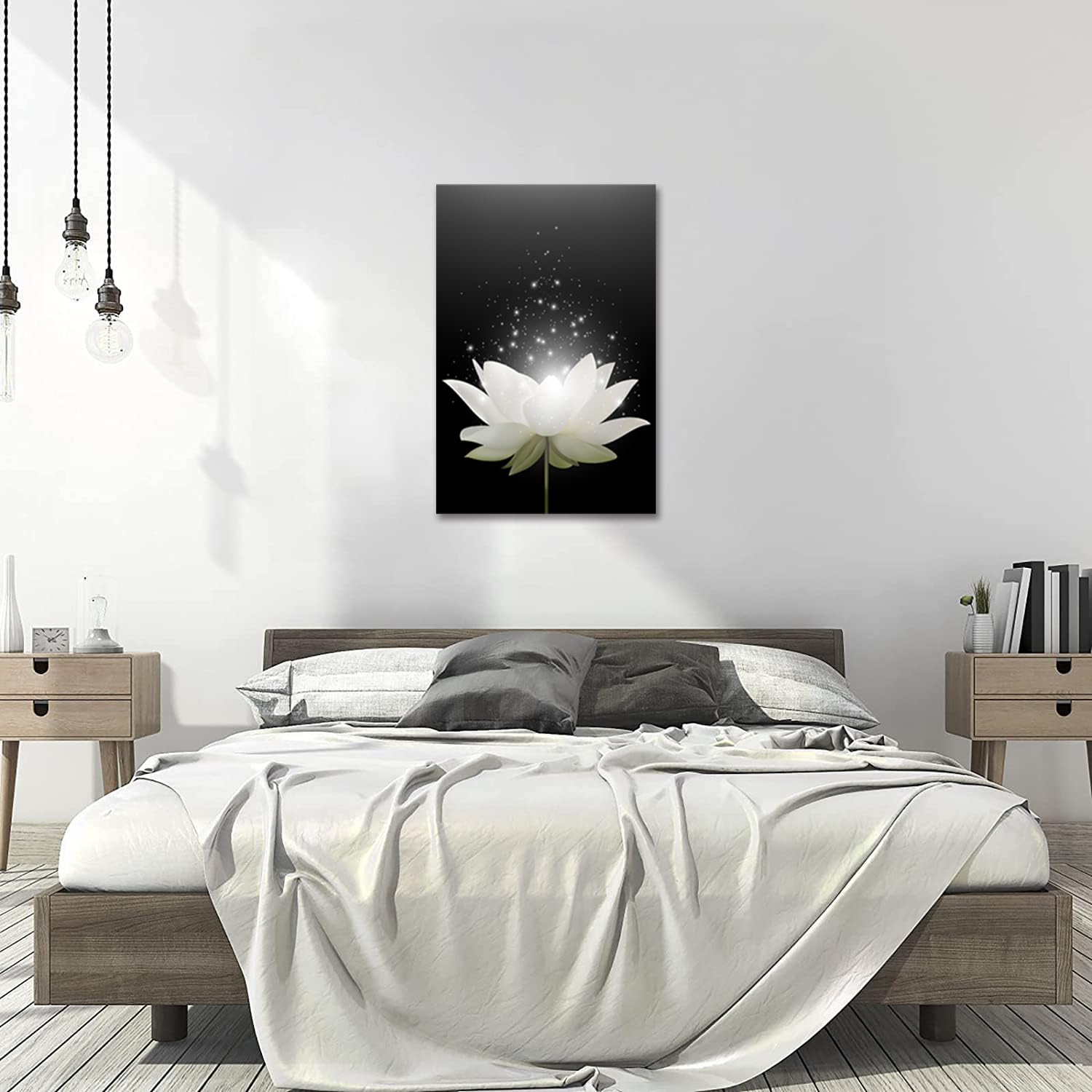 Lotus Flower Canvas Print Wall Art Pictures For Modern Wall Decor Artwork Spiritual Meditation Prints On Canvas Wall Decor For Y