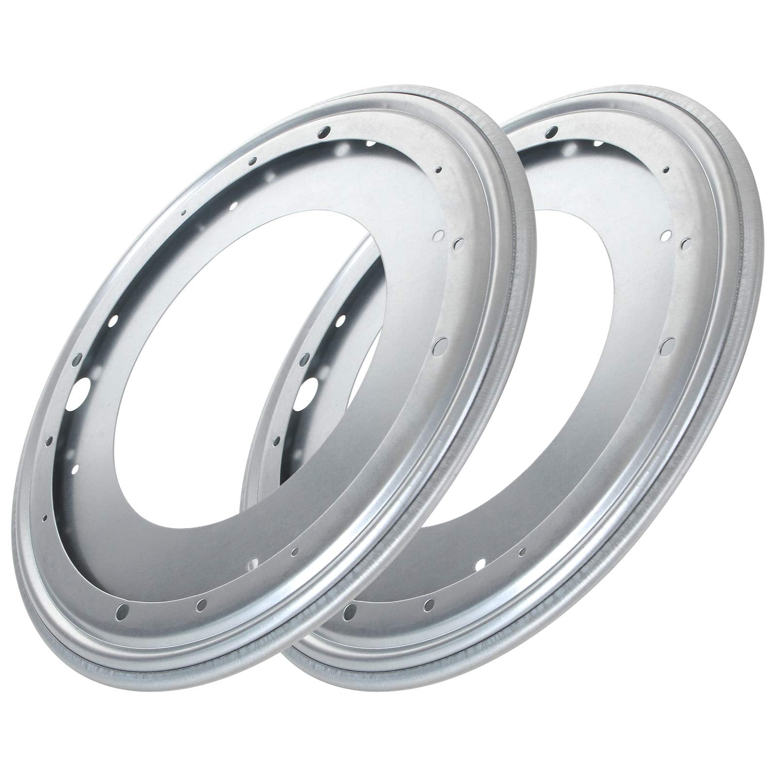 2 Pack Flat Lazy Susan Turntable Bearing 12 Inch Round Lazy Susan Hardware 516 Thick Turntable Swivel Base For Rotating Table, B