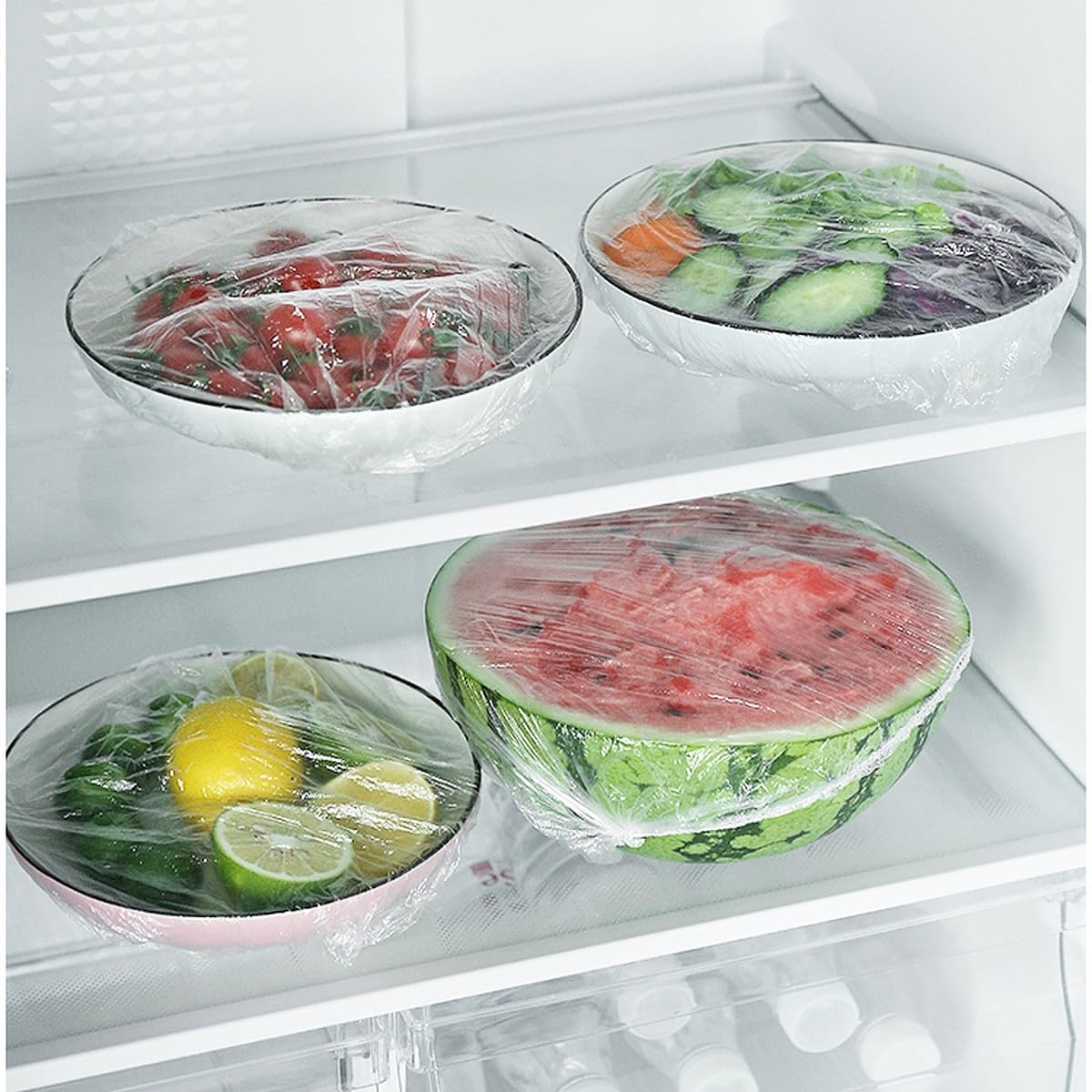 Wolpin Pack Of 100 Pcs Disposable Food Cover Elastic Lid For Covering Food, Fruits, Vegetables Fridge Storage