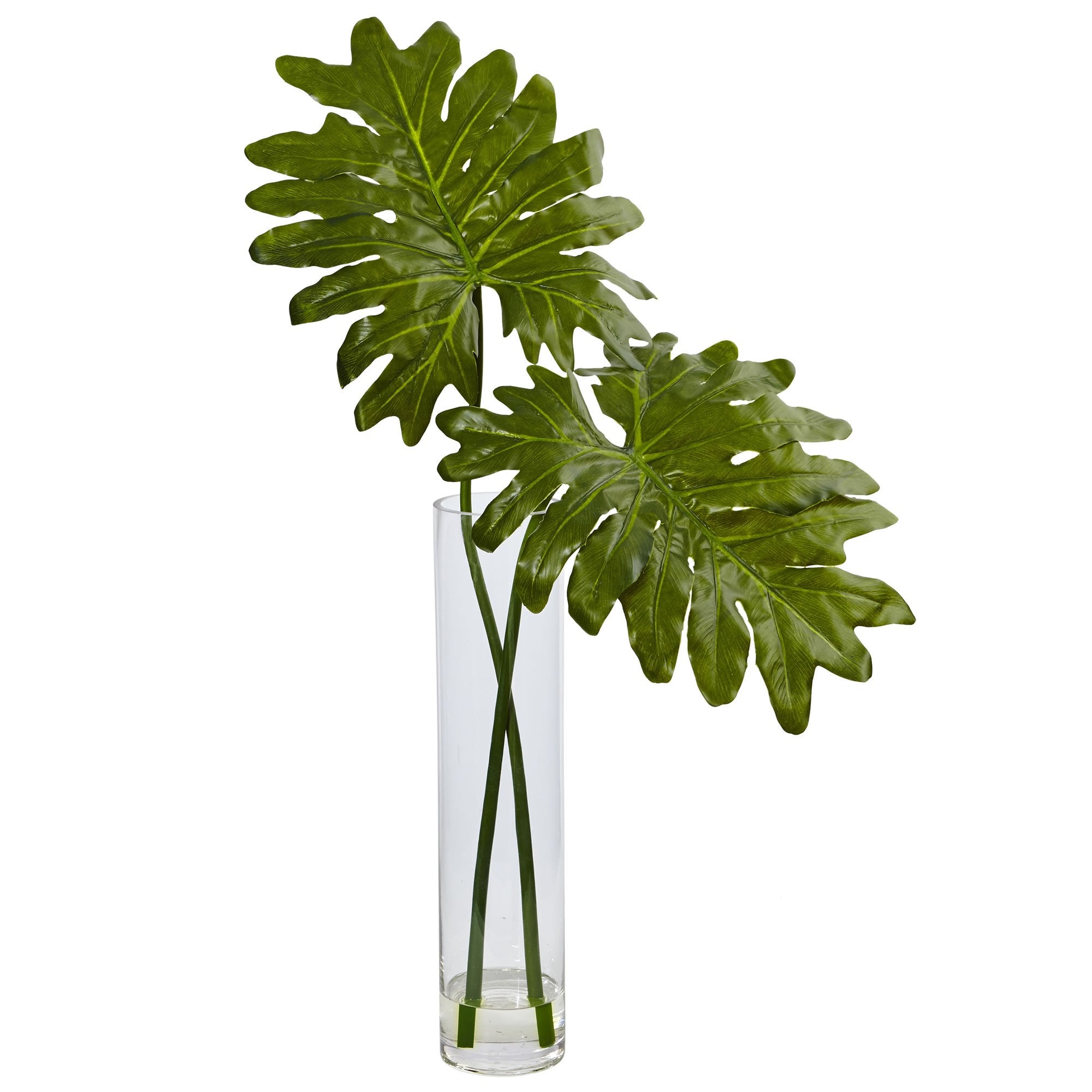 Nearly Natural Selloum Artificial Plant in Cylinder Glass