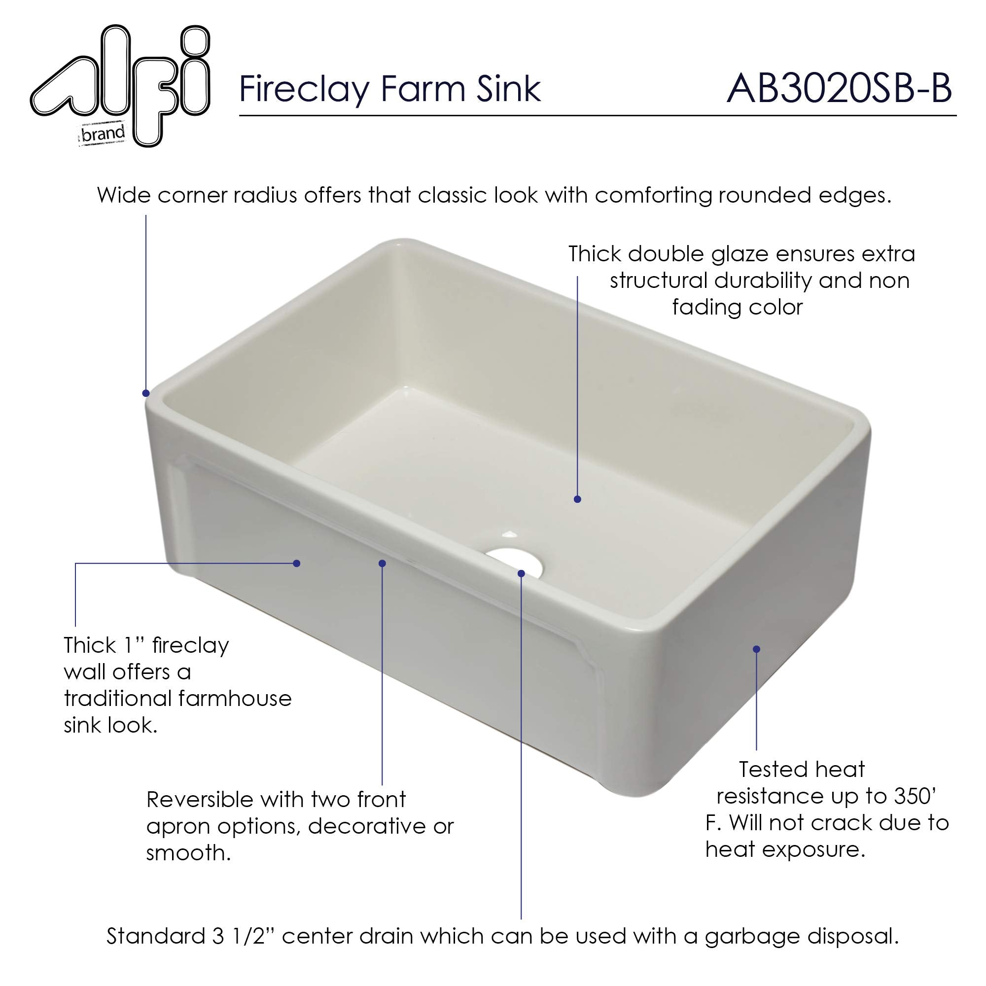Alfi Brand Ab2042-Pss Ab3020Sb-B Kitchen Sink Biscuit
