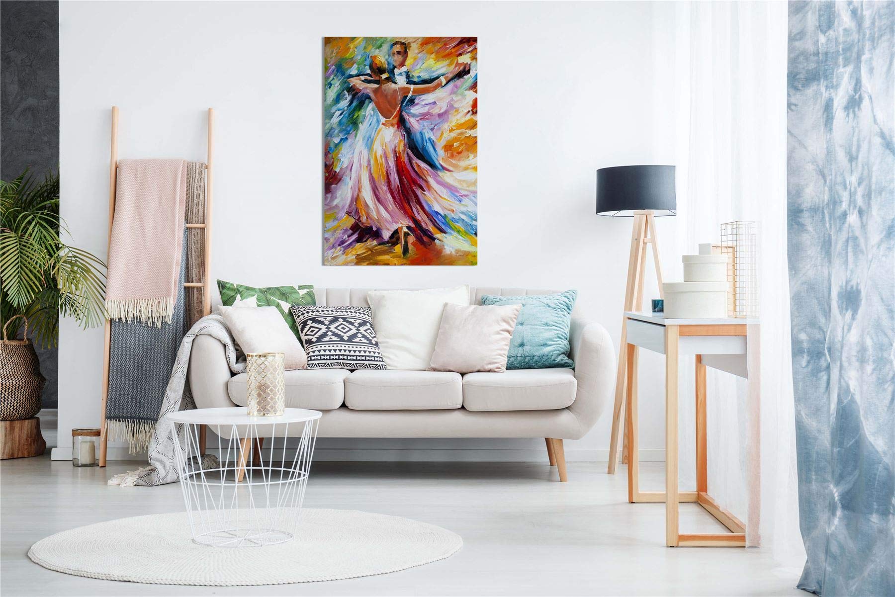 Dance Waltz By Leonid Afremov Canvas Wall Art Picture Print For Home Decor (24X16)