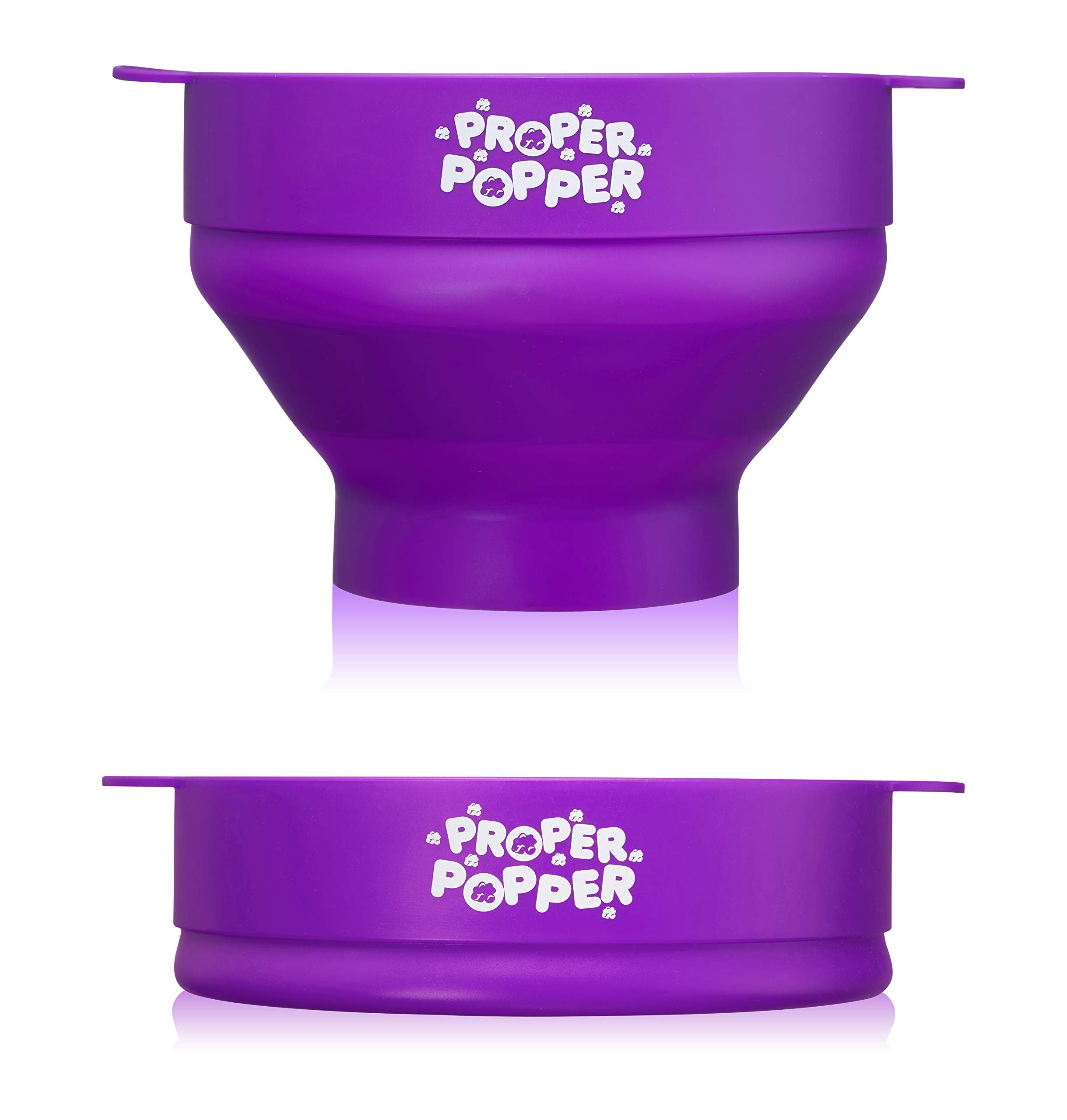 The Original Proper Popper Microwave Popcorn Popper, Silicone Popcorn Maker, Collapsible Bowl Bpa Free & Dishwasher Safe - (Purp