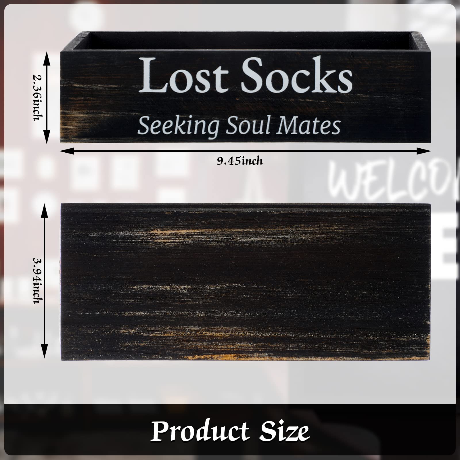 Farmhouse Lost Socks Basket Wooden Missing Sock Basket Laundry Room Organization Rustic Farmhouse Decor Funny Lost Socks Laundry