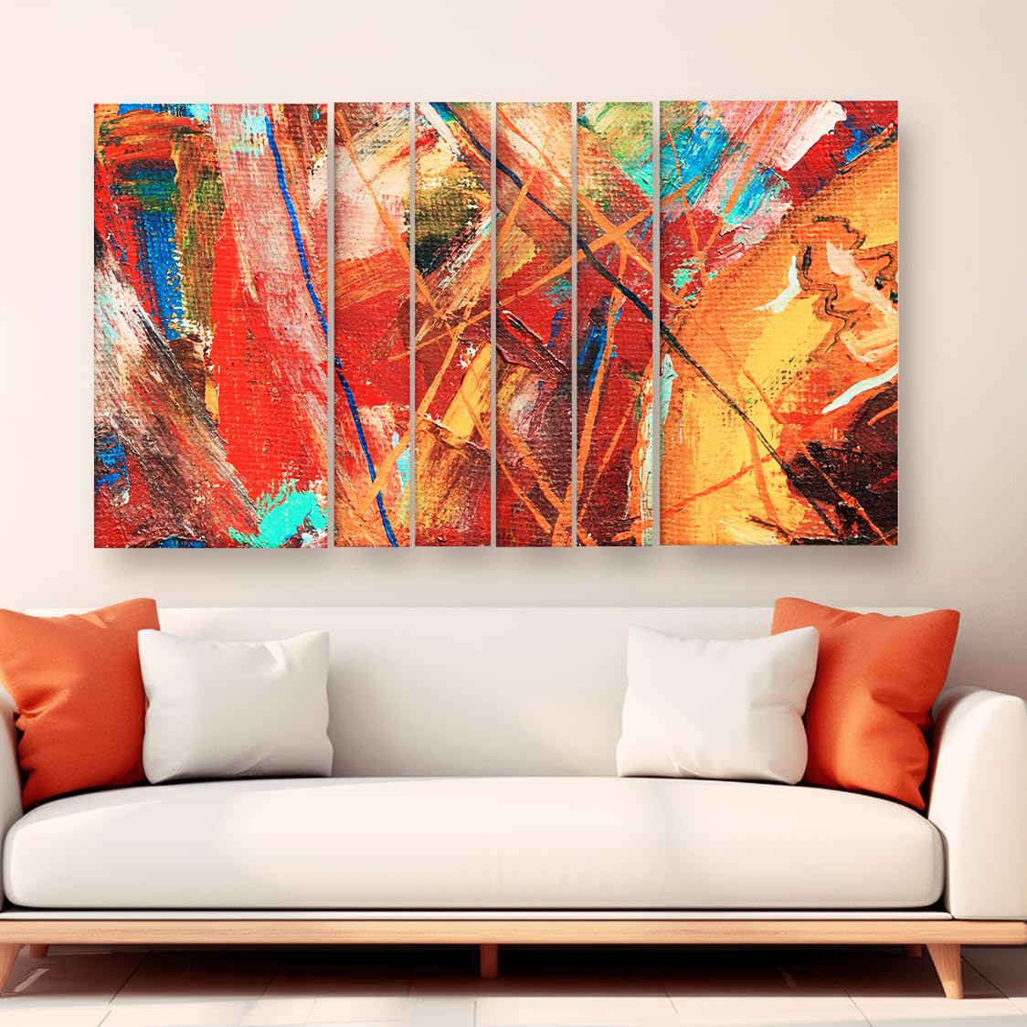 Casperme Abstract Theme - Engineered Wood Wall Painting, Multicolor, Modern, 60 X 36 Inches