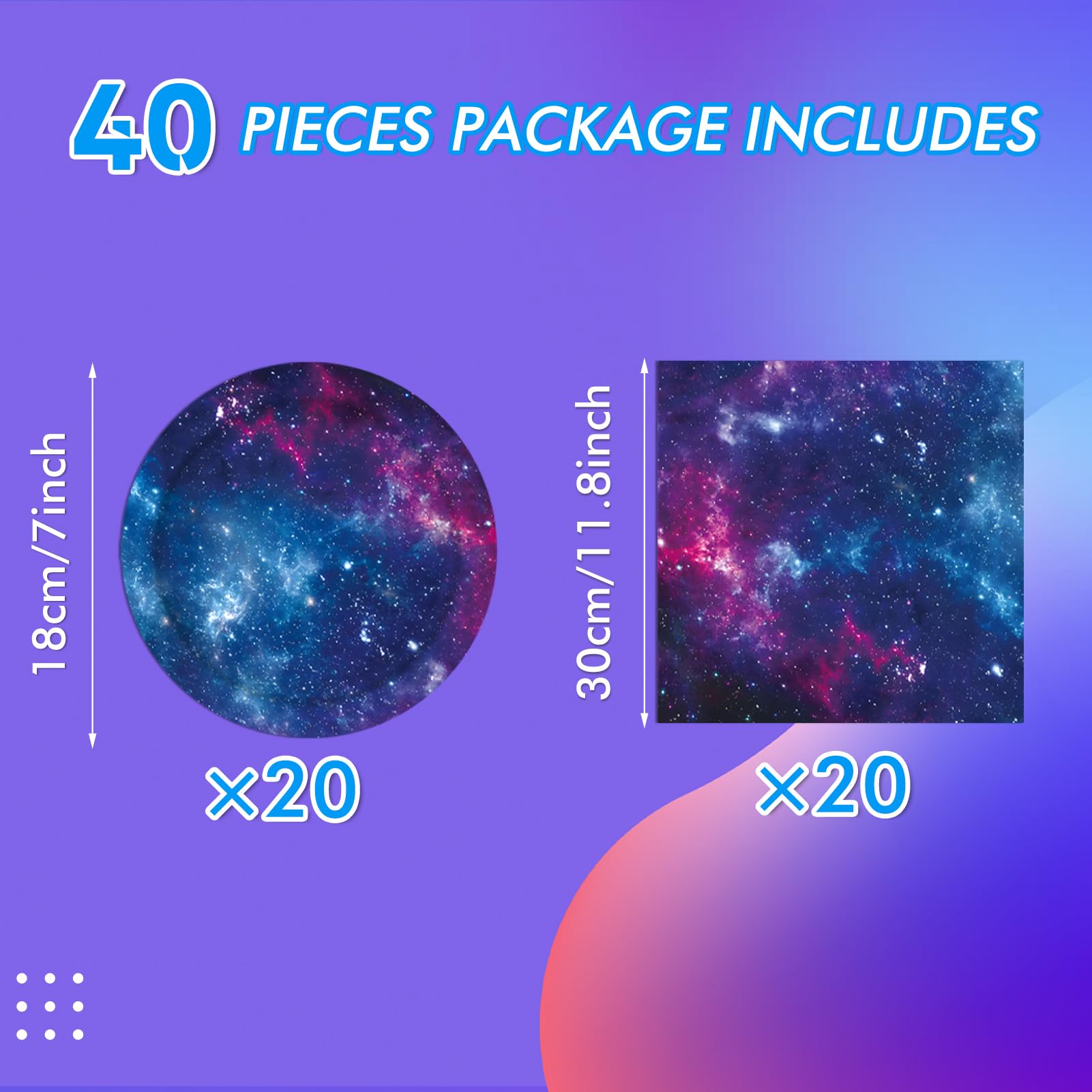 41Pcs Starry Galaxy Party Supplies Night Sky Party Tableware Set Outer Space Theme Birthday Star Party Table Decorations For Boy