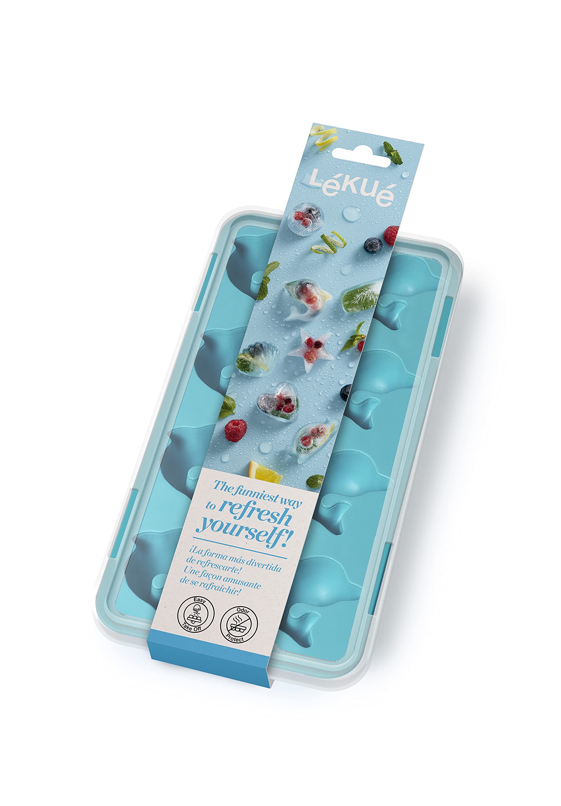 Lekue Dolphin Ice Cube Tray, Blue