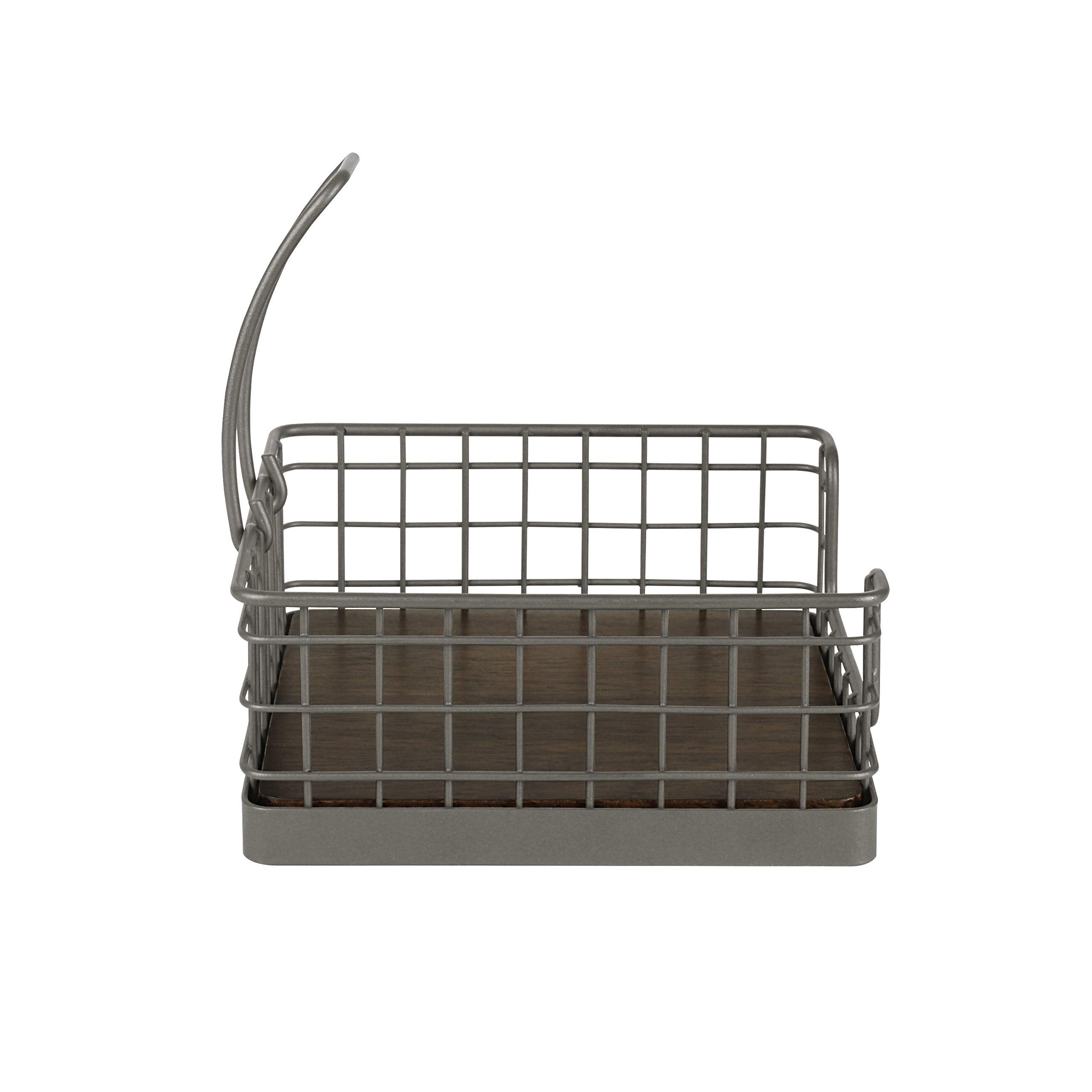 Spectrum Madison Weighted Napkin Holder (Industrial Gray) - Dispenser & D  Cor For Kitchen, Dining Room, Outdoor, & Bar Tabletop