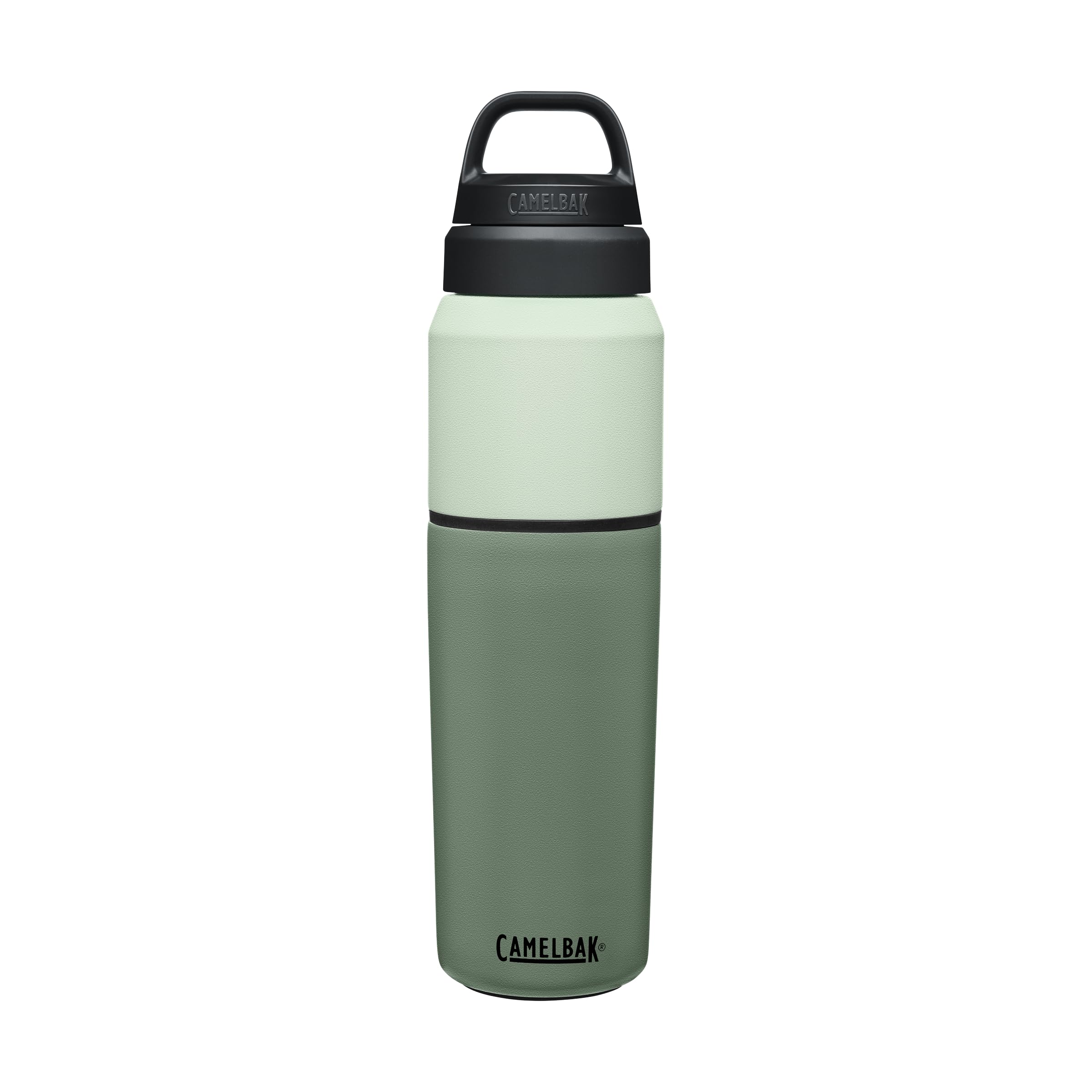 CamelBak MultiBev Water Bottle & Travel Cup - Vacuum Insulated Stainless Steel - Moss/Mint - 22oz bottle & 16oz cup