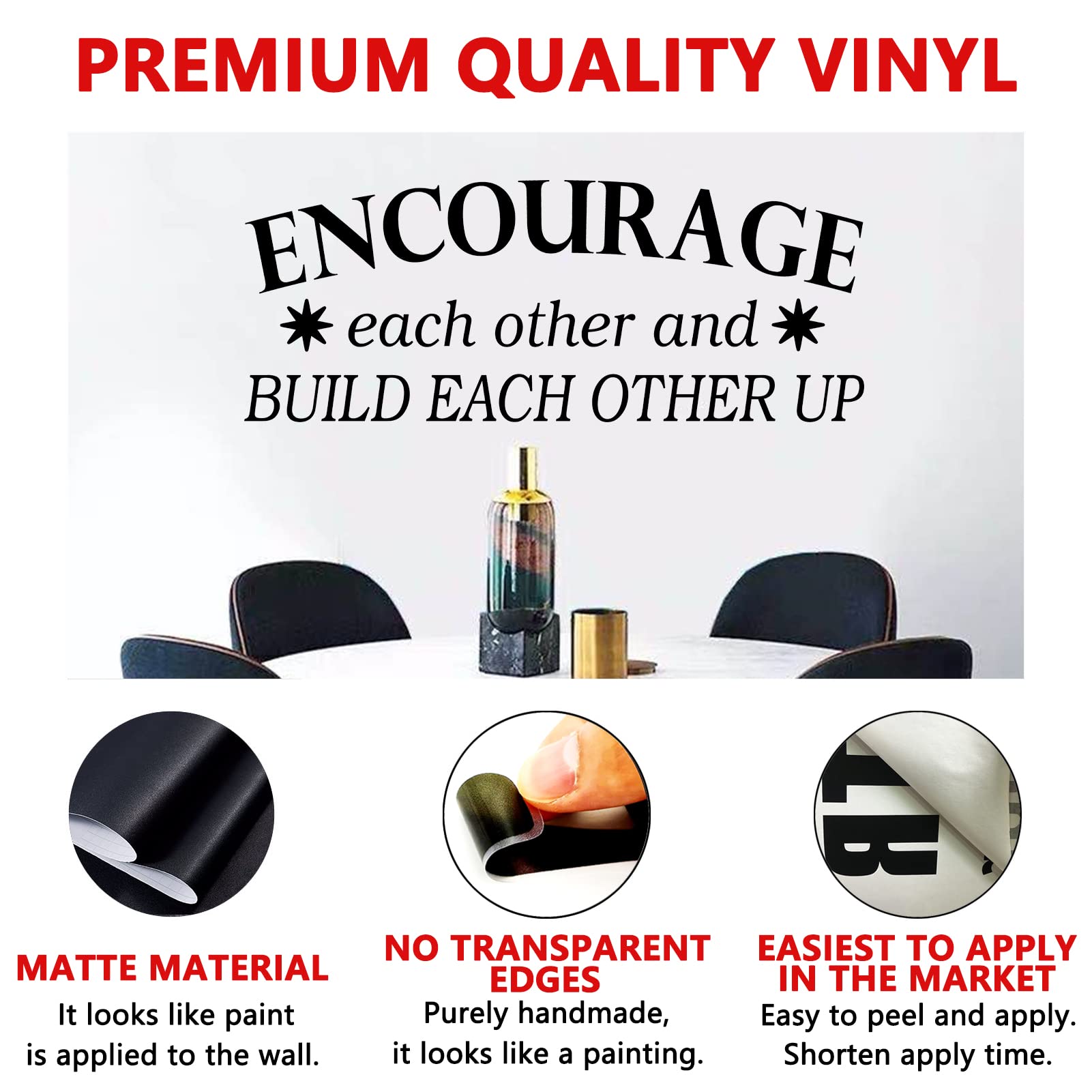 Anfigure Office Wall Decals, Inspirational Wall Decals, Teamwork Motivational Quotes Women Success Classroom School Sign Art Hom