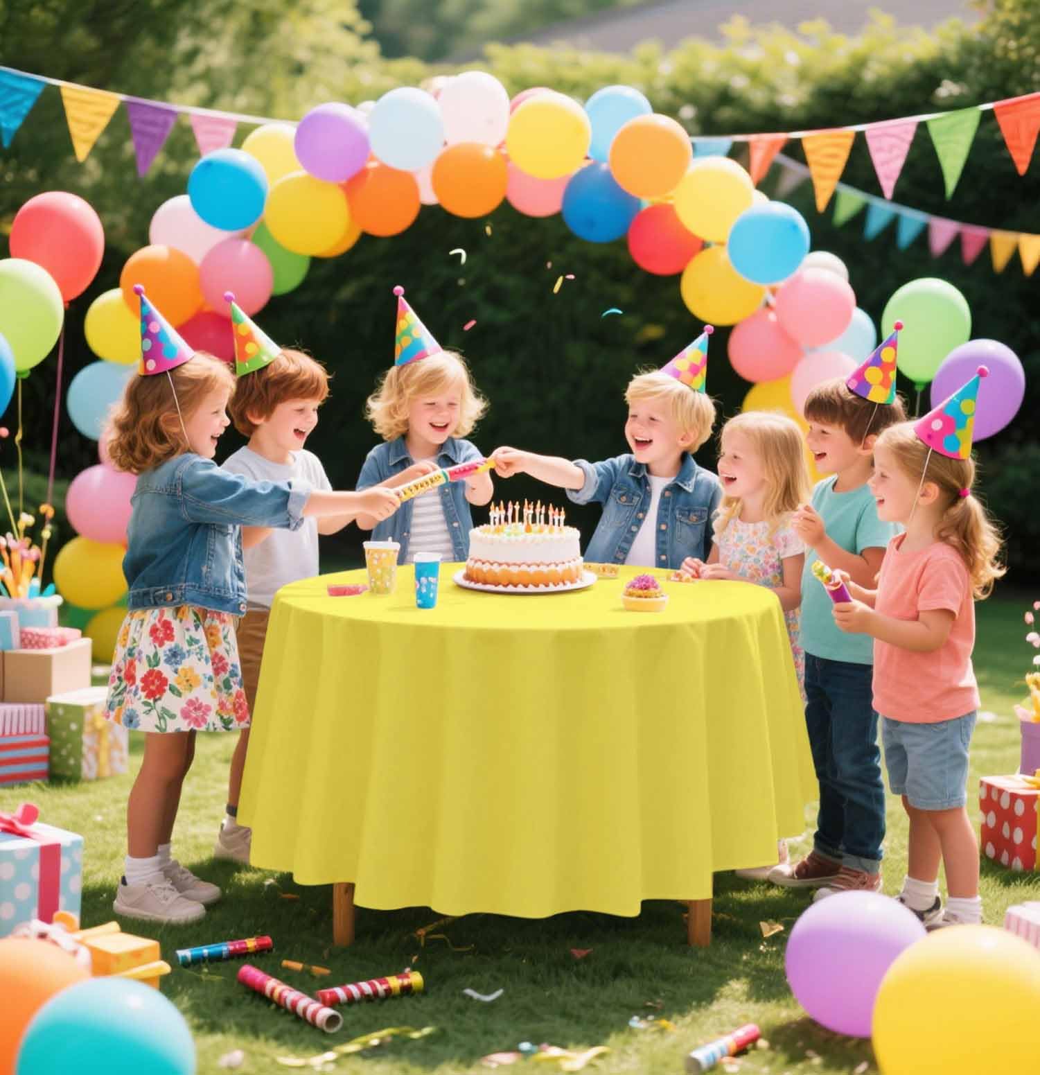 SietDESEO 2 Pack Yellow Tablecloth Round 84 x 84 Plastic Table Cover Waterproof Yellow Table Cloth Disposable for Wedding Birthd