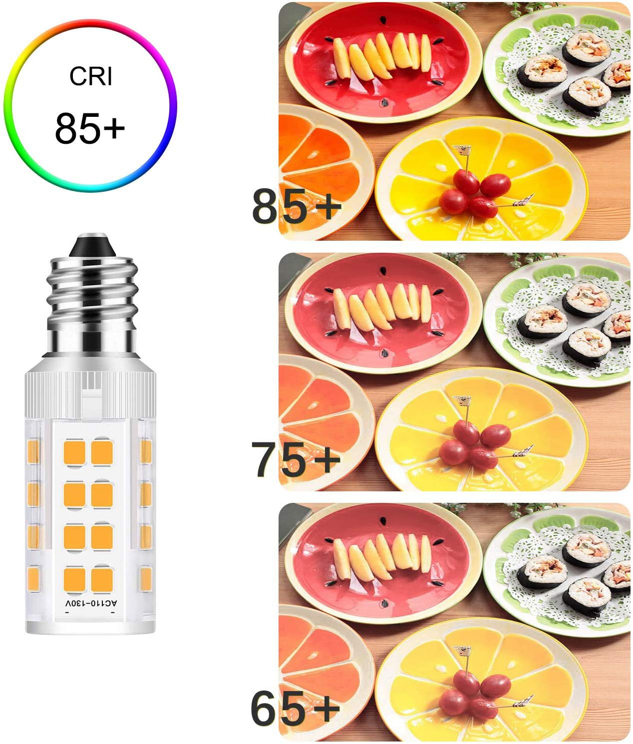 2Pack Led Makeup Mirror Bulb Replacement Mirror 20W Rp34B Light Bulb Fits Be151T Be71Ct Be47X Be47Br For Cosmetic Vanity Makeup