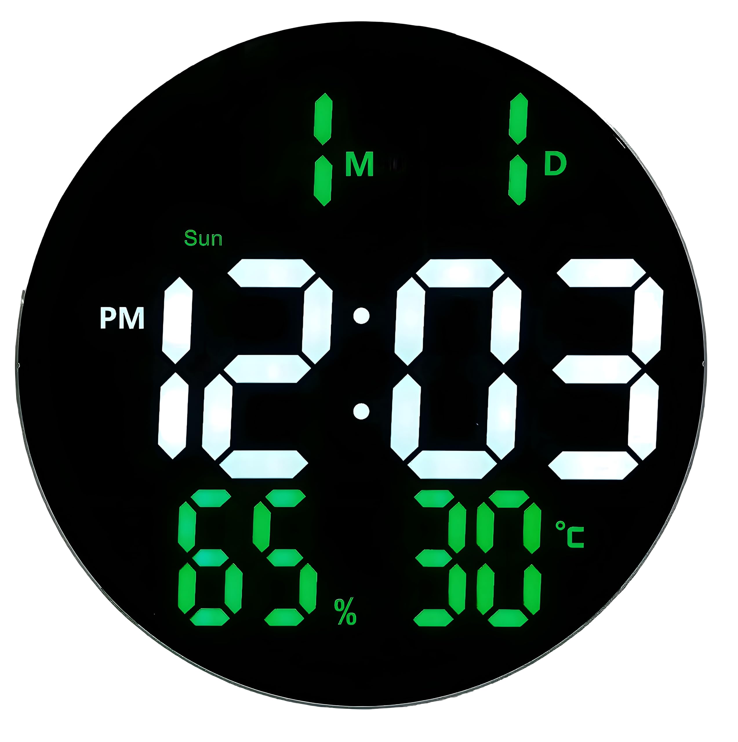 DeRons 10 Plastic Digital Wall Clock With Remote Control & Alarm For Home Dcor Office 12/24 Hours Temperature Humidity Date Wee