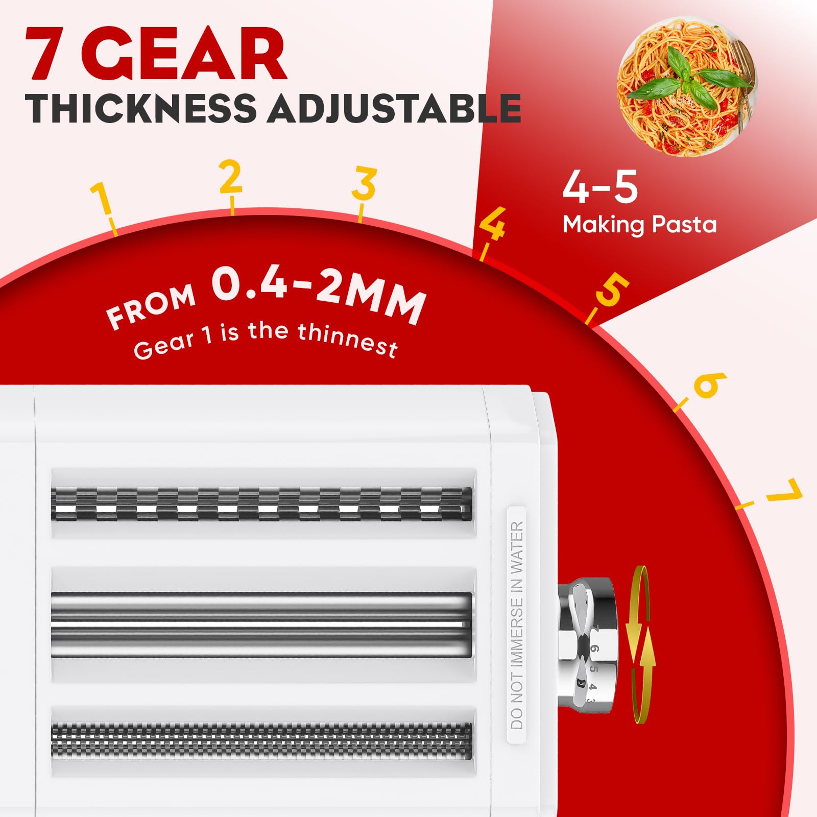 Pasta Attachment For Kitchenaid Stand Mixer, 3 In 1 Set For Kitchenaid Pasta Attachment,Included Pasta Sheet Roller, Fettuccine