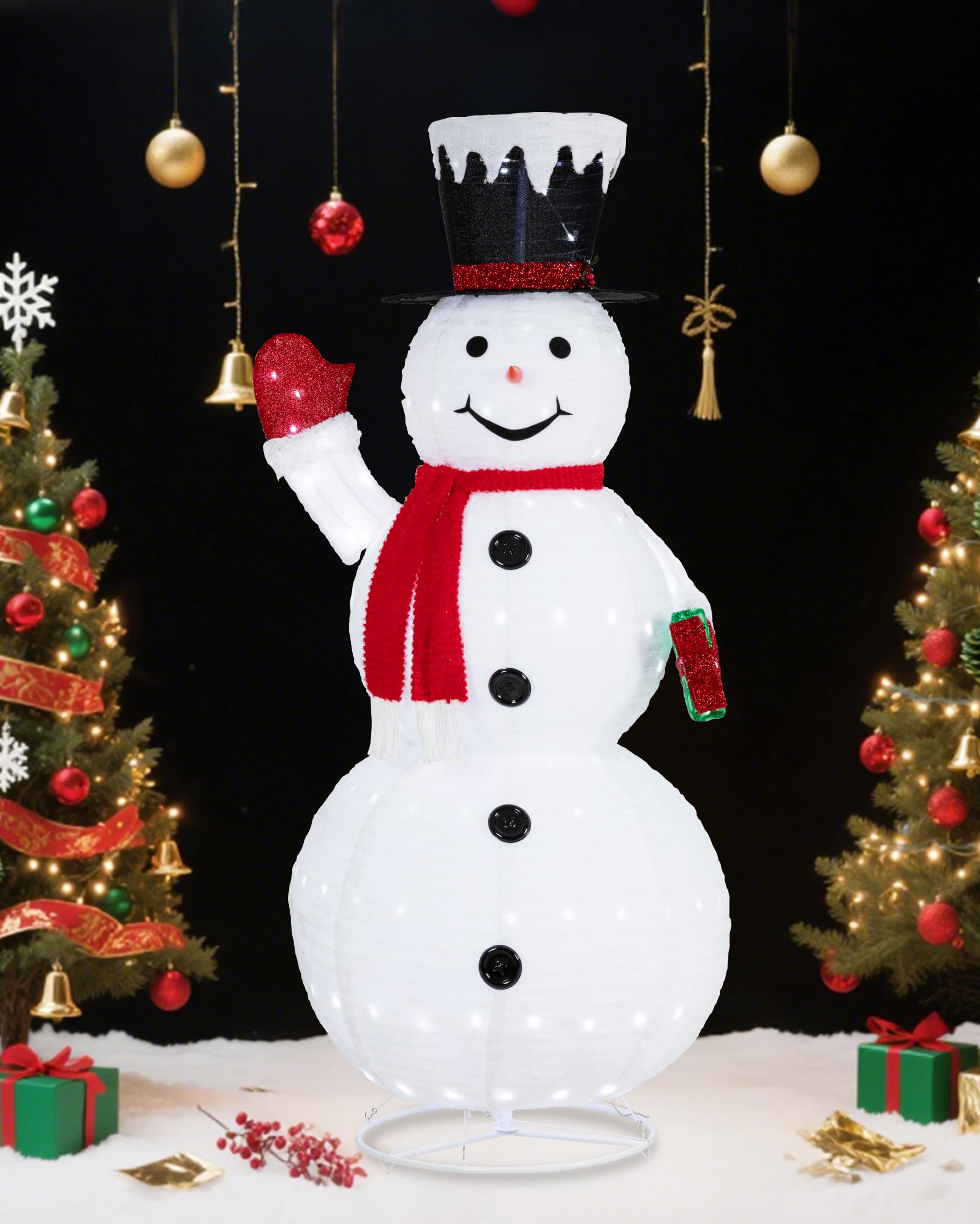 71 Christmas Outdoor Decoration Light up Snowman, Outside Christmas Decor with 200 LED Lights for Yard Patio Lawn Garden Party
