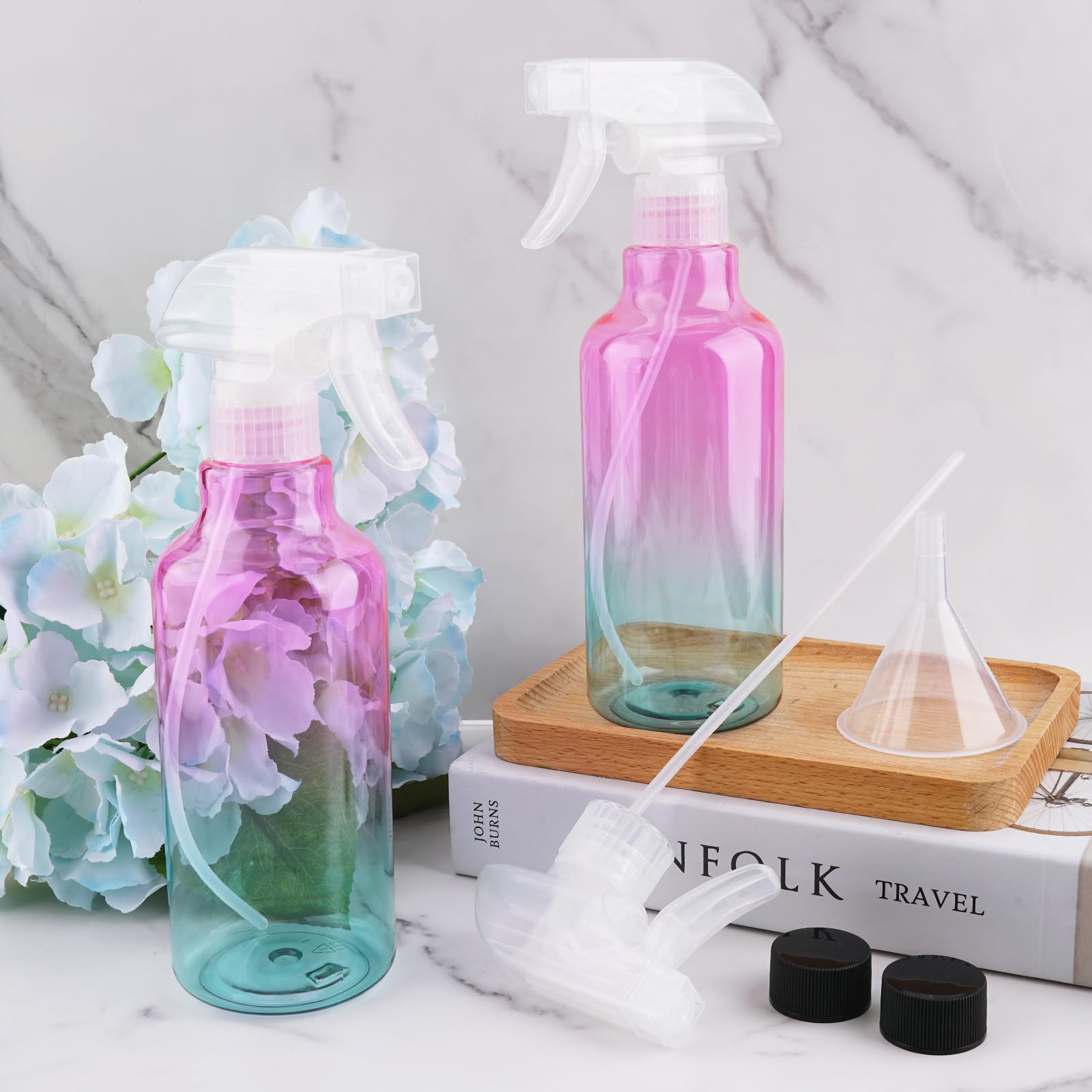 Plastic Spray Bottle 16.9Oz Empty Spray Bottles Refillable Container Trigger Sprayer For Cleaning Solutions, Water, Plants, Pet,