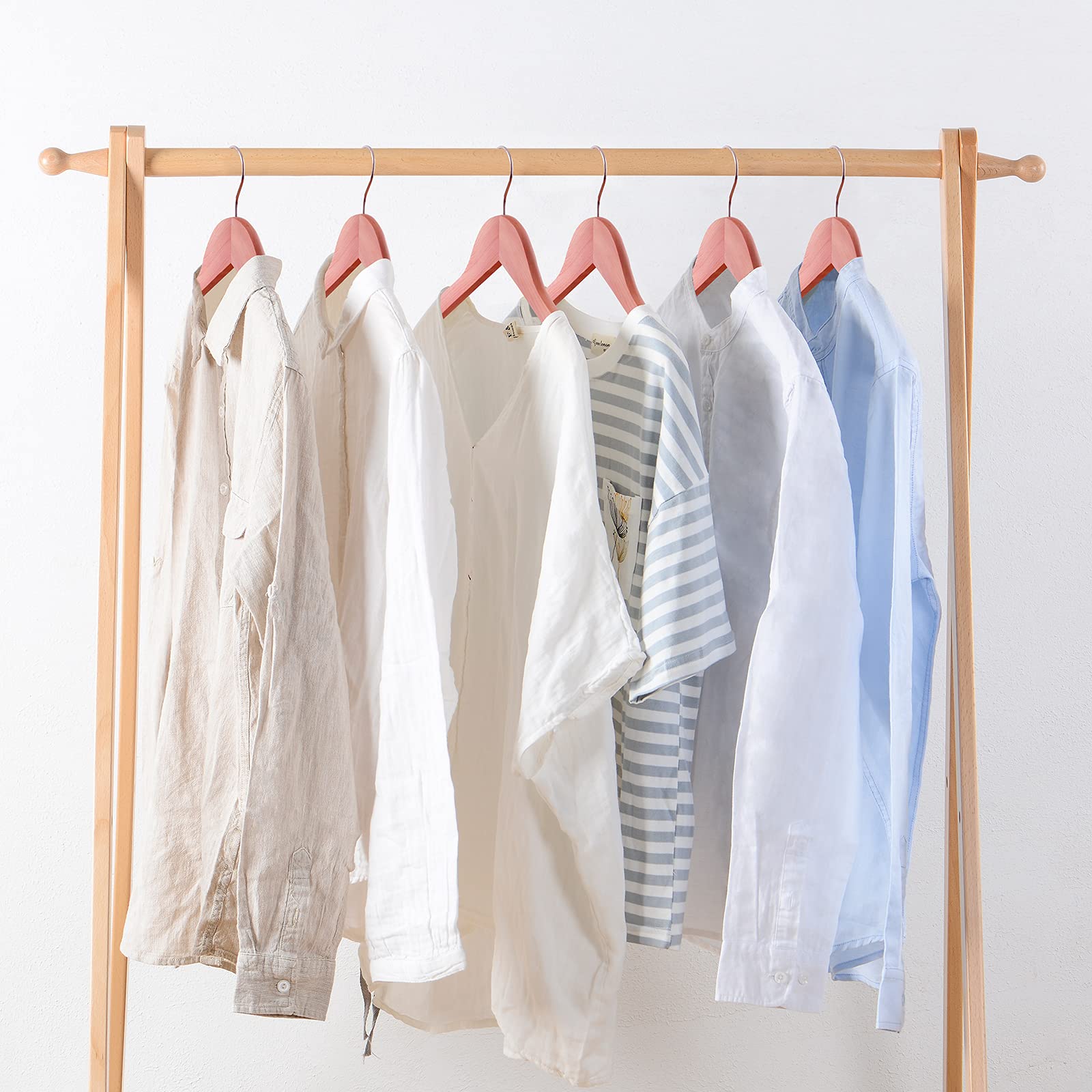 ROSOS Cedar Hangers for Closet 20 Pack  Wooden Hangers with Smooth Notches  Sturdy Cedar Wood Coat Hangers with 360 Rotating Hook Great for Refresh Closet