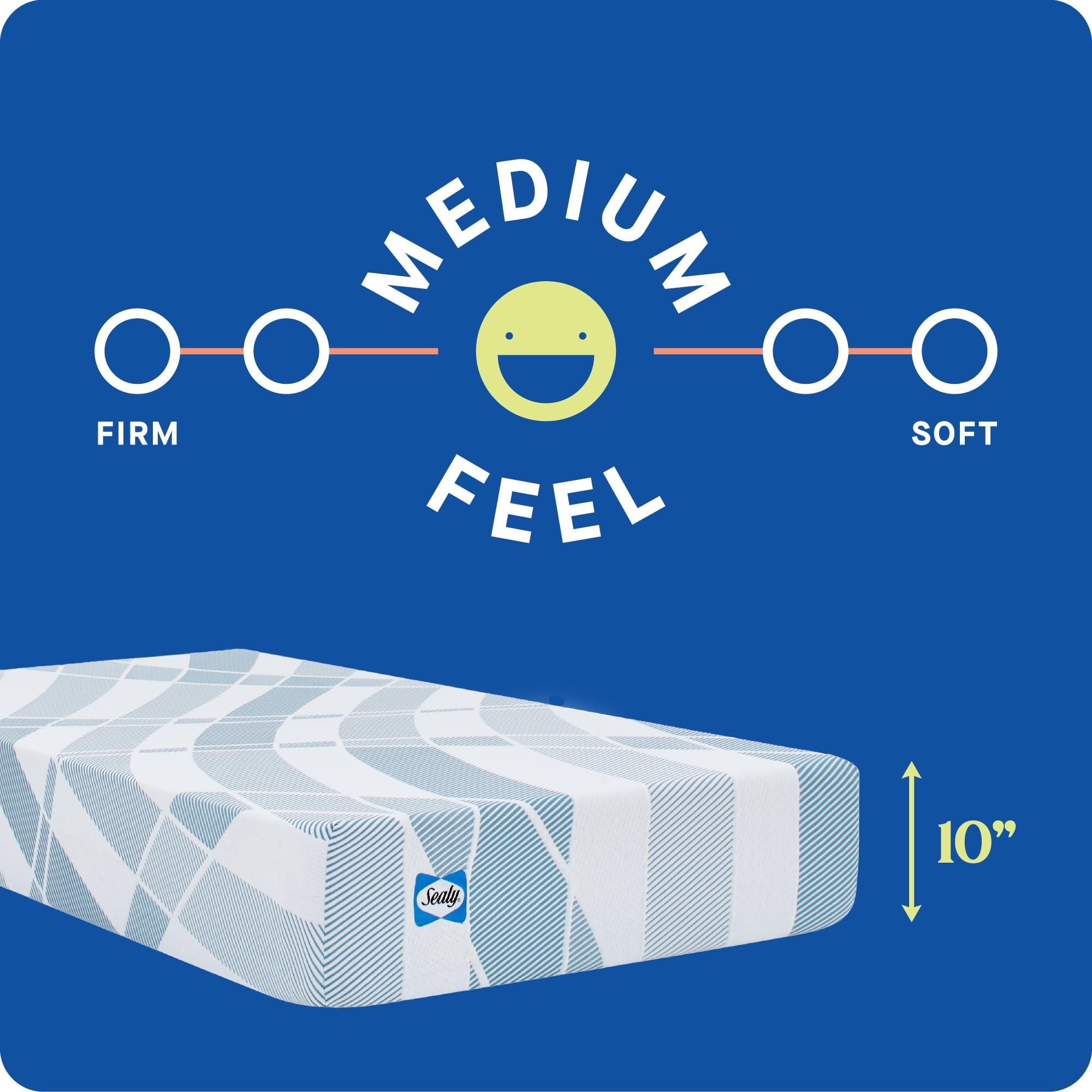Sealy Dreamlife 10    Foam Mattress-In-A-Box, Full, Sealycomfort Gel Memory Foam, Surface-Guard Technology, 10 Year Limited Warr