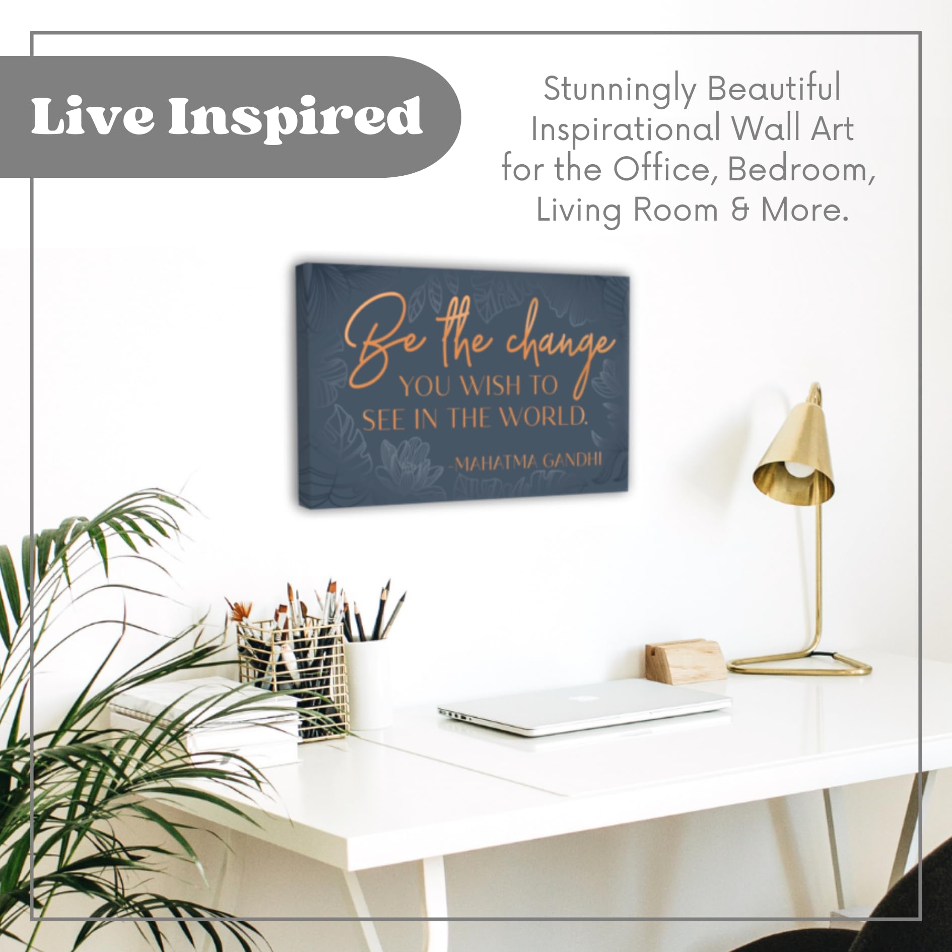 Inspirational Poster - Wall Decor For Bedroom, Office, Living Room - Framed Canvas - 10 X 16.5 Inch Motivational Print